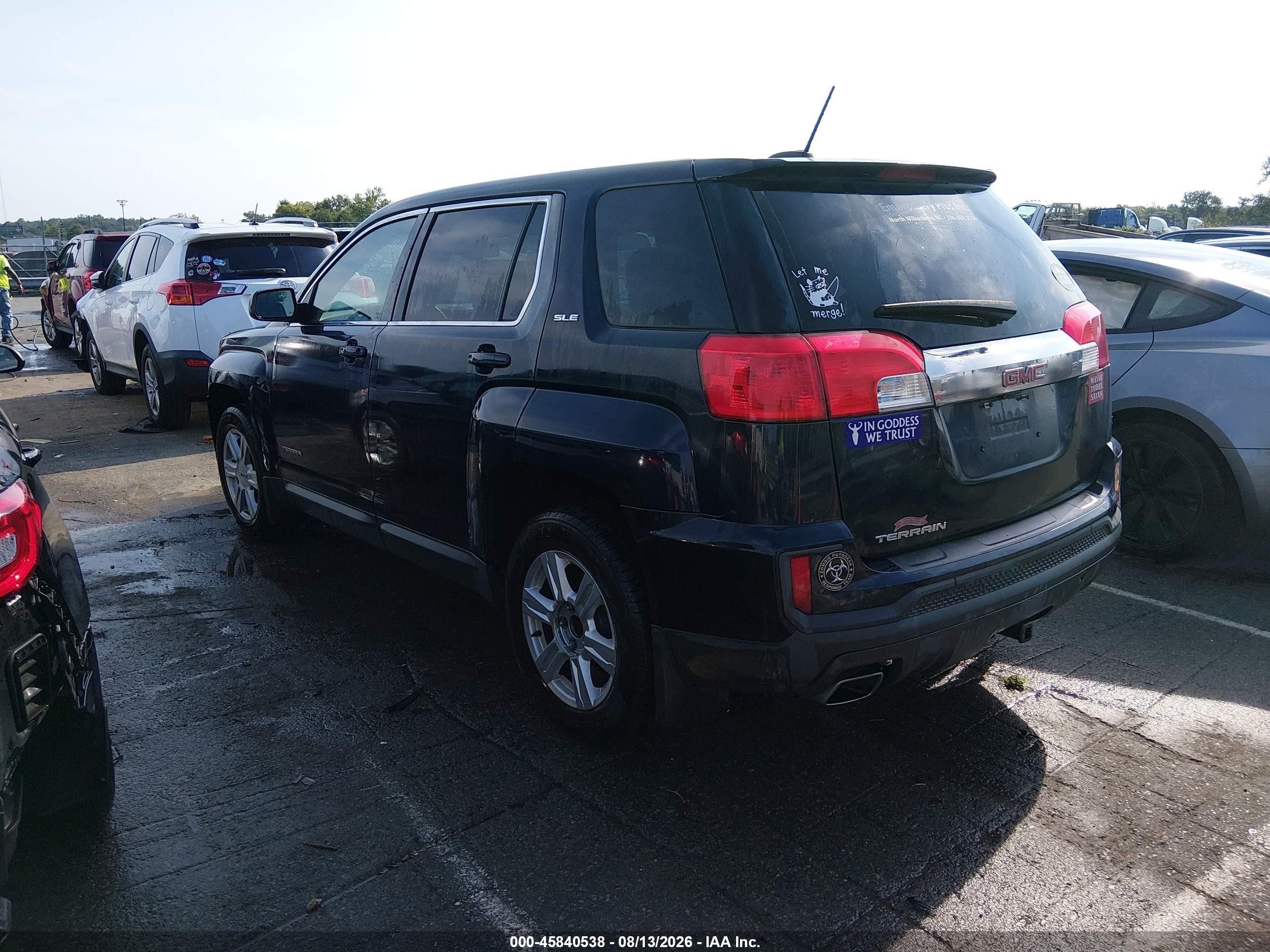 2016 Gmc Terrain Sle-1 Dark Blue vin: 2GKALMEK1G6146989
