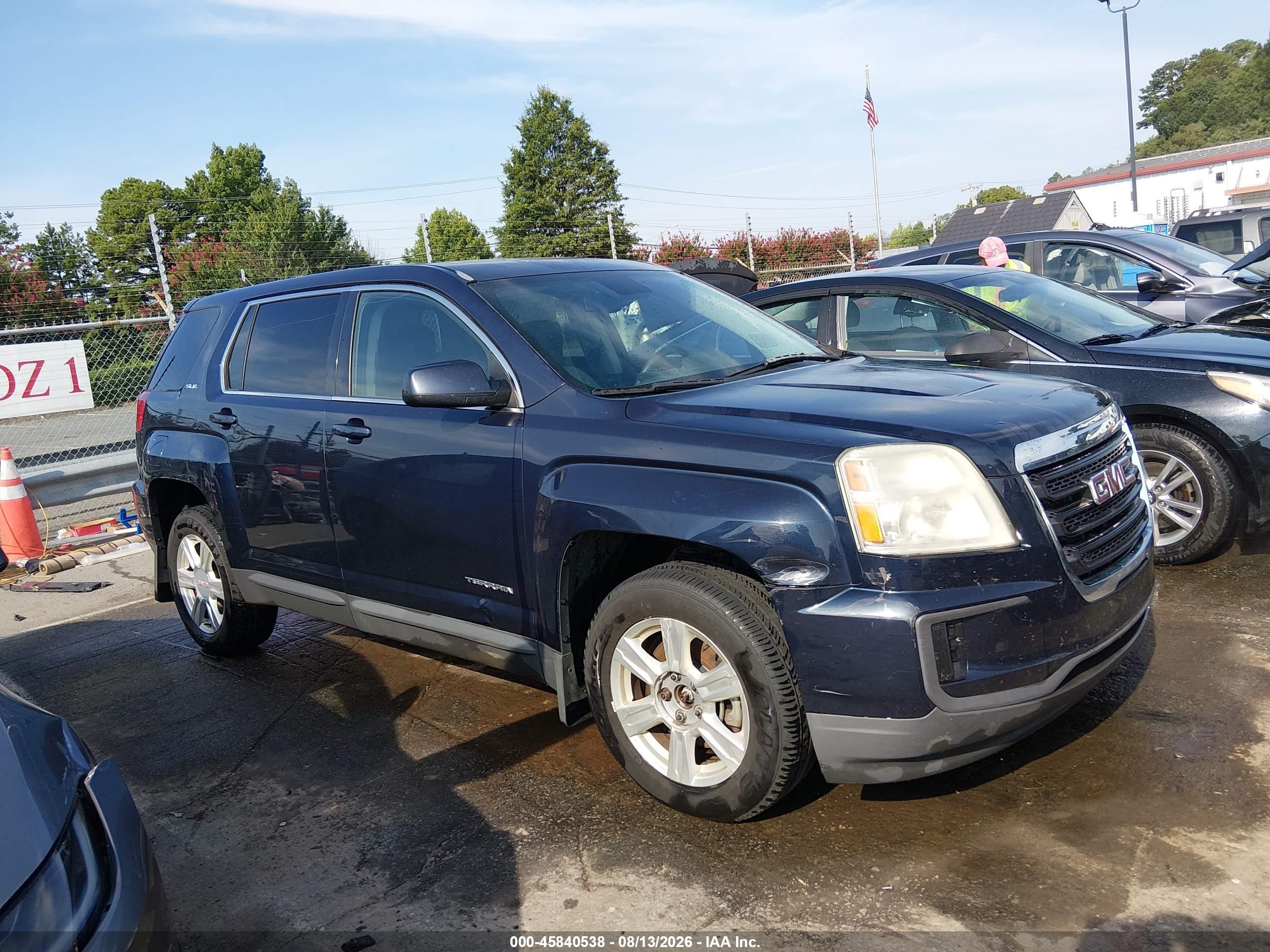 2016 Gmc Terrain Sle-1 Dark Blue vin: 2GKALMEK1G6146989