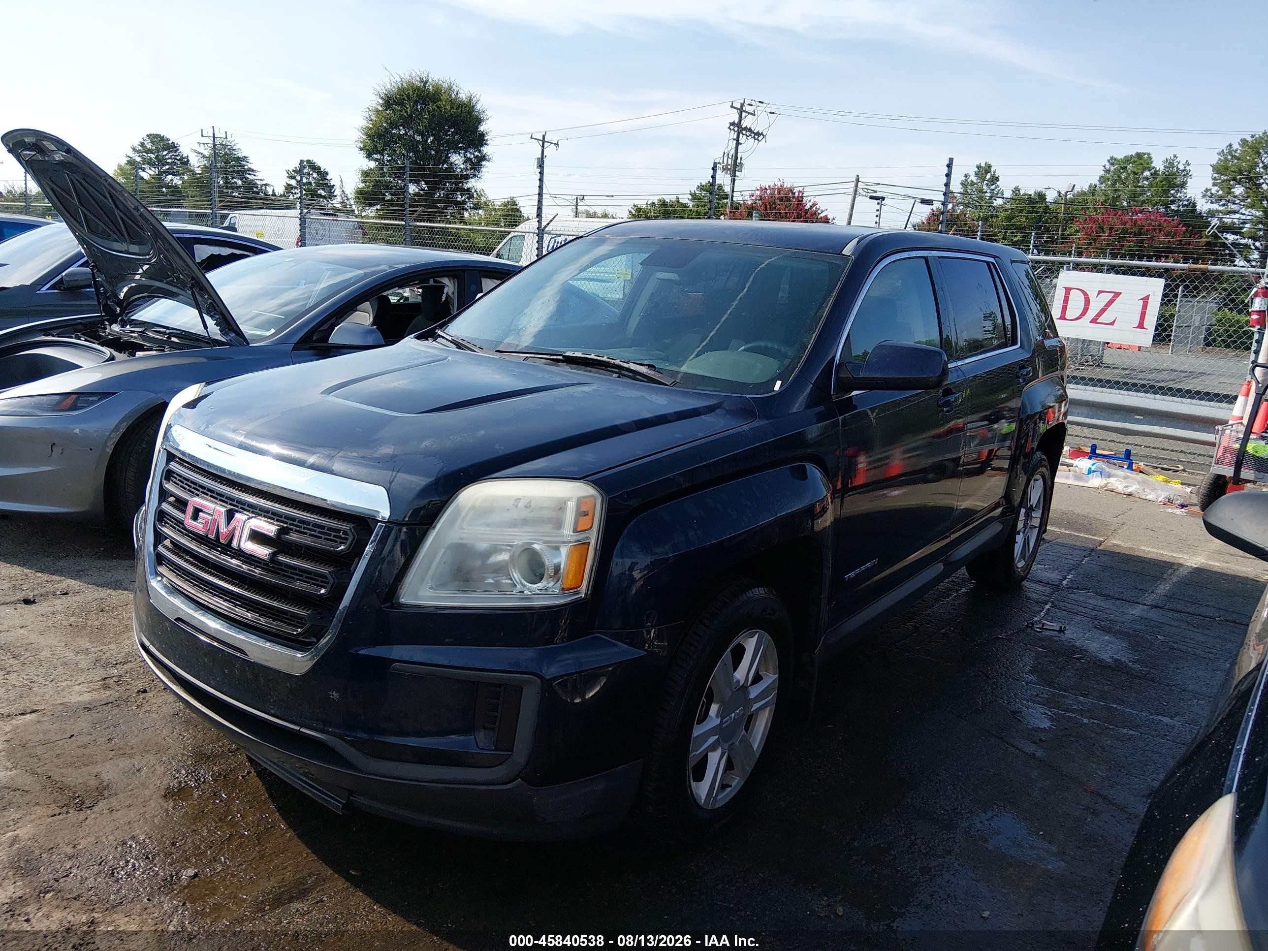 2016 Gmc Terrain Sle-1 Dark Blue vin: 2GKALMEK1G6146989