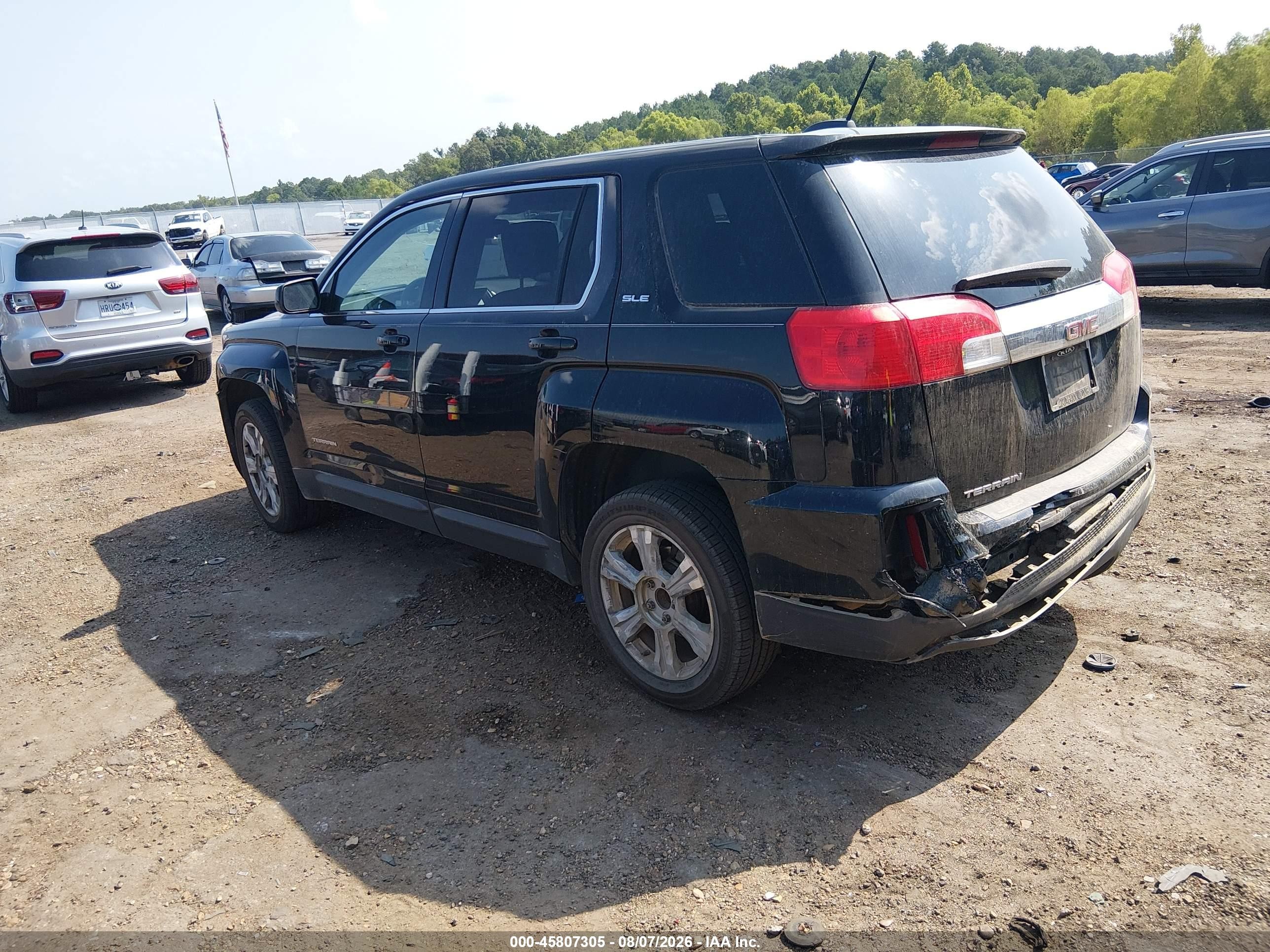 2017 Gmc Terrain Sle-1 Black vin: 2GKALMEK1H6336907