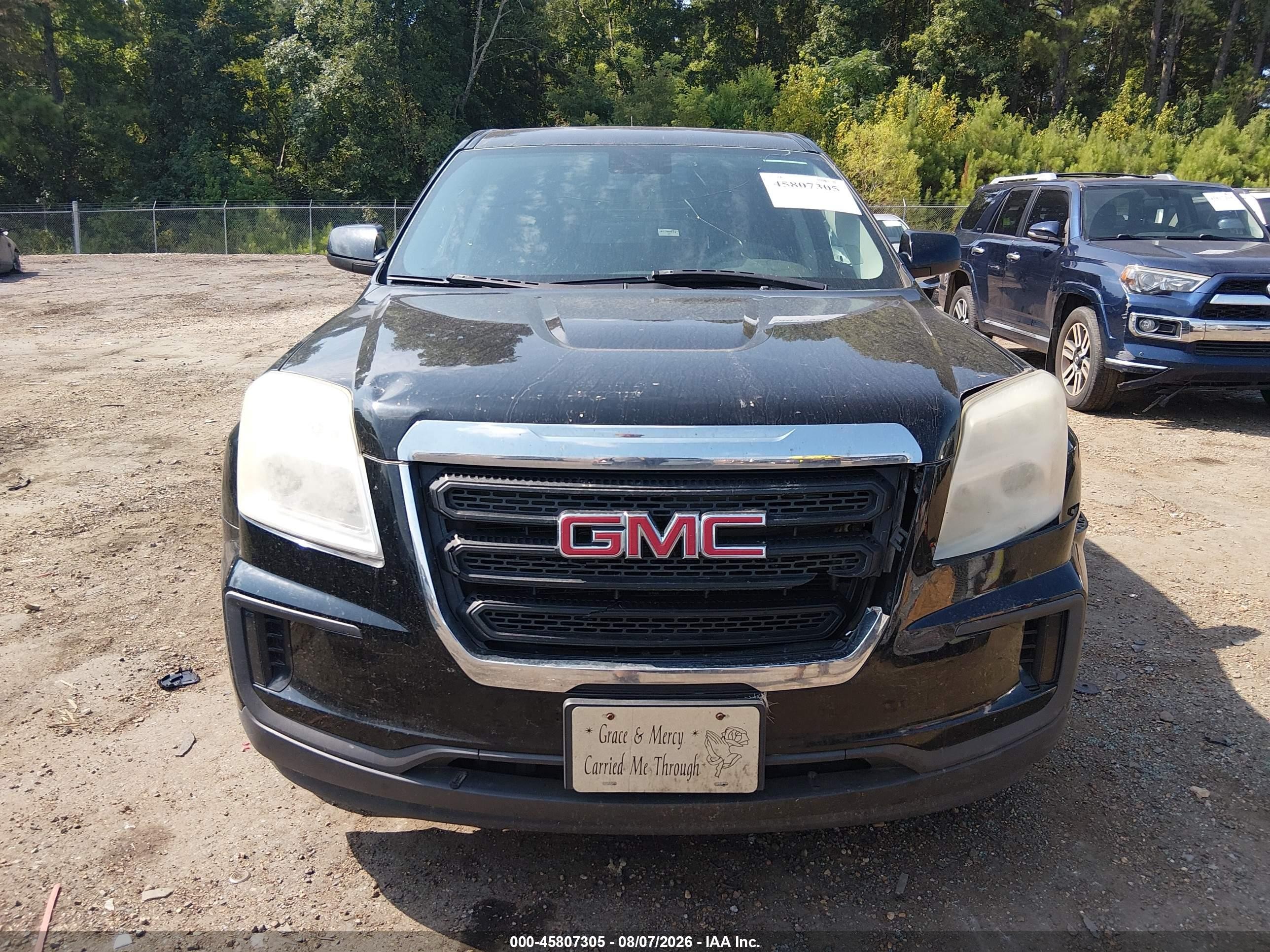 2017 Gmc Terrain Sle-1 Black vin: 2GKALMEK1H6336907