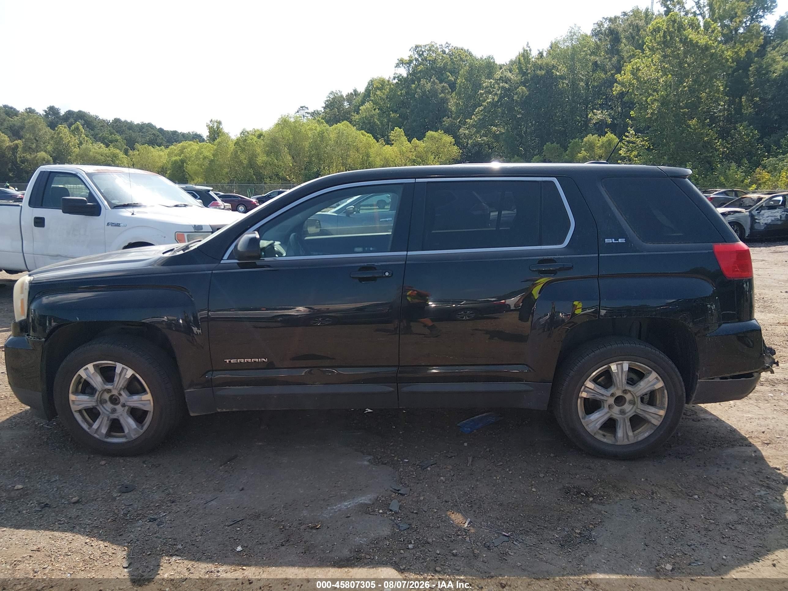 2017 Gmc Terrain Sle-1 Black vin: 2GKALMEK1H6336907