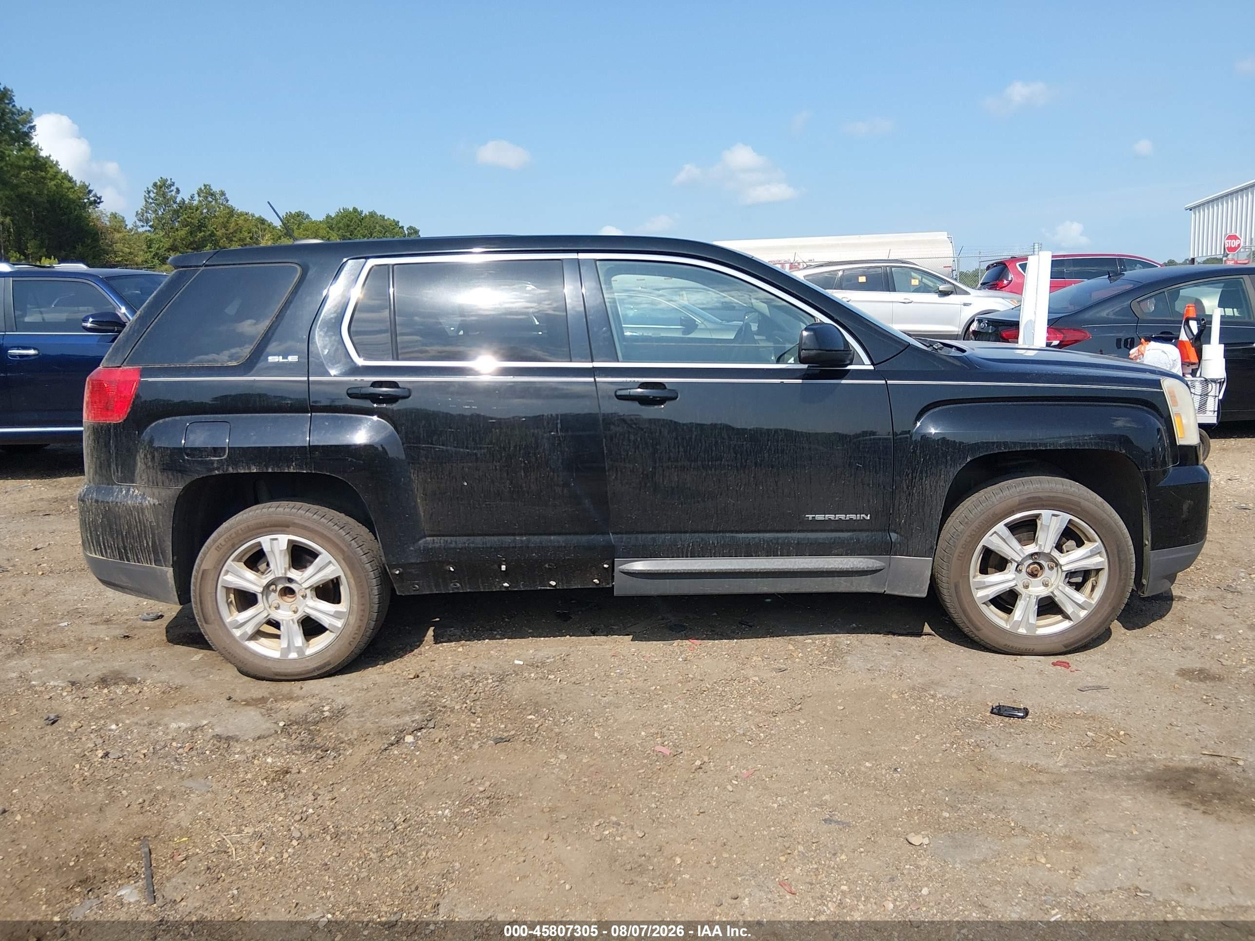 2017 Gmc Terrain Sle-1 Black vin: 2GKALMEK1H6336907