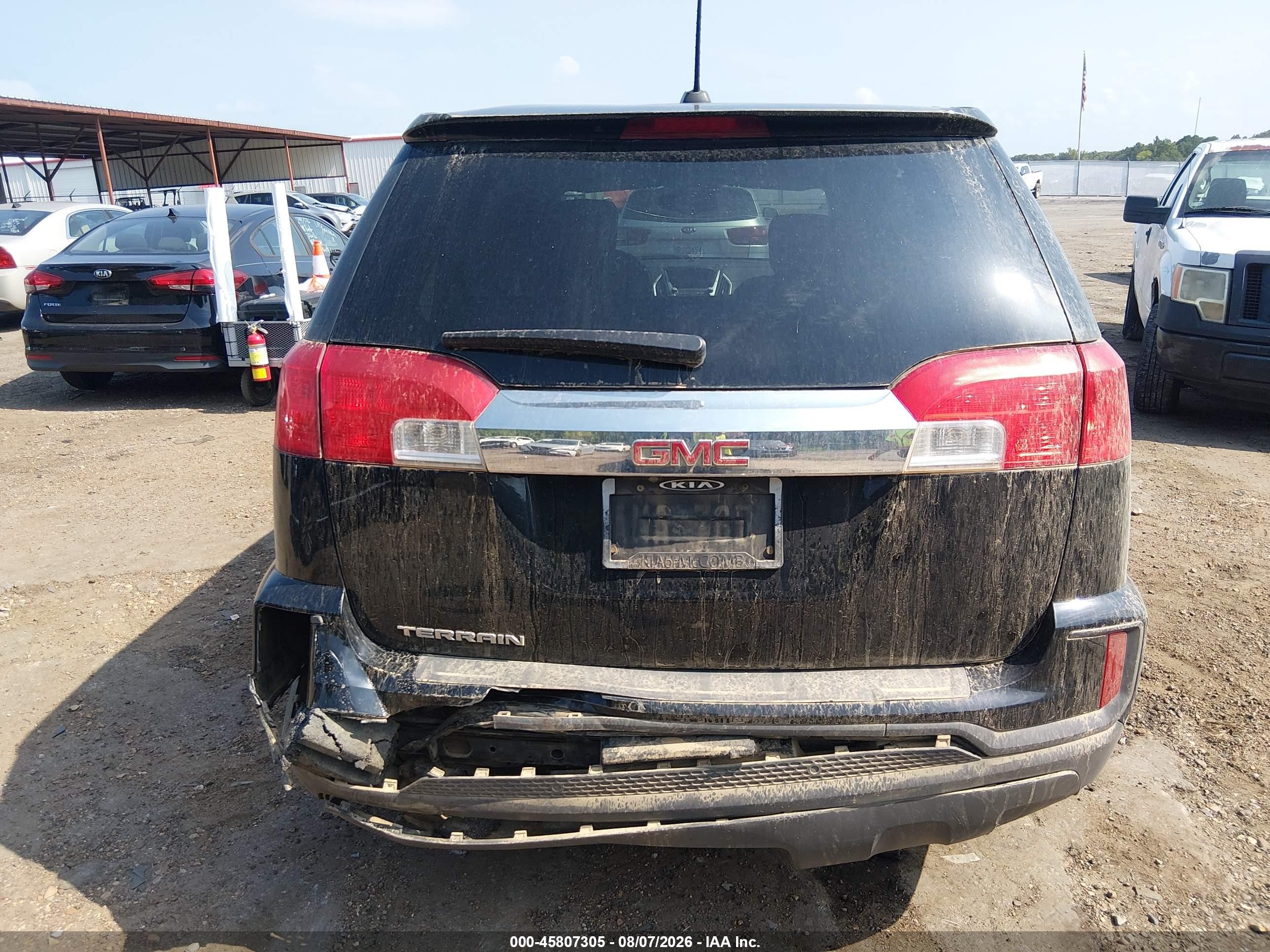 2017 Gmc Terrain Sle-1 Black vin: 2GKALMEK1H6336907