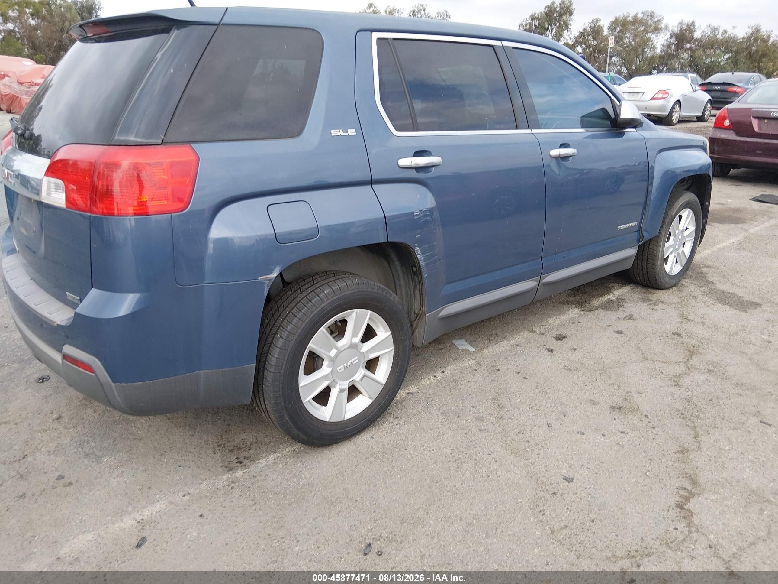 2012 Gmc Terrain Sle-1 Blue vin: 2GKALMEK2C6131024