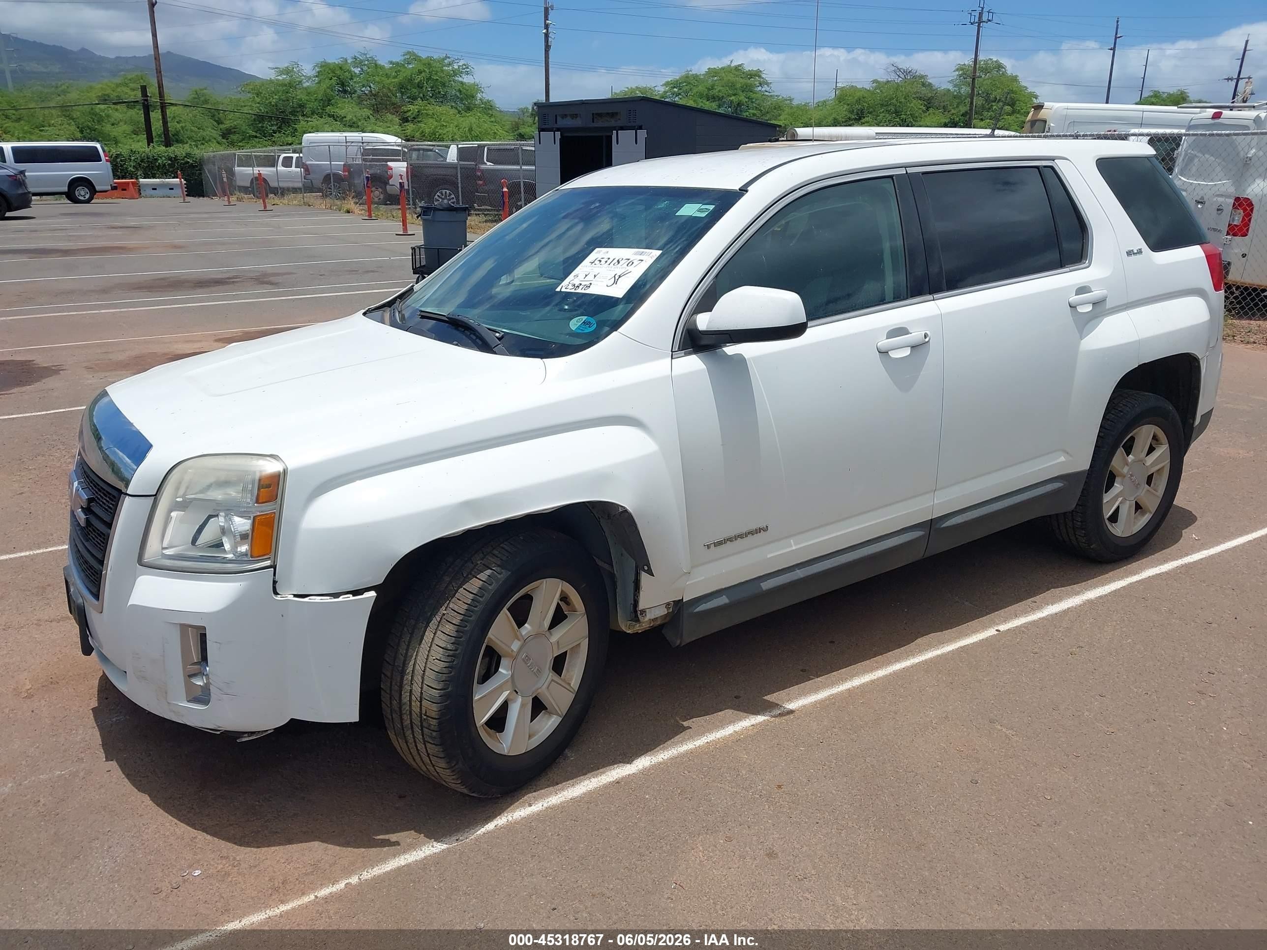 2013 Gmc Terrain Sle-1 White vin: 2GKALMEK2D6184999