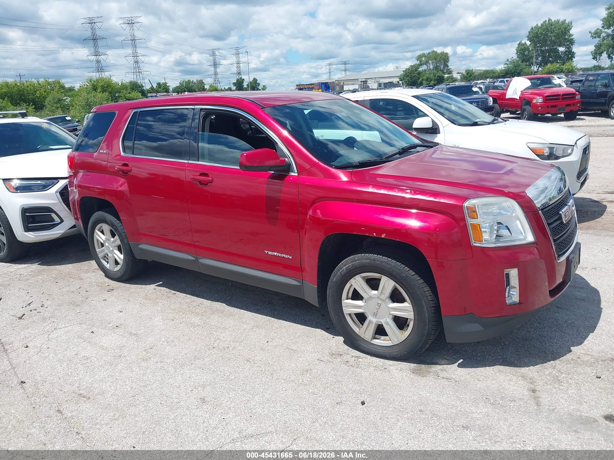 2014 Gmc Terrain Sle-1 Red vin: 2GKALMEK2E6178329