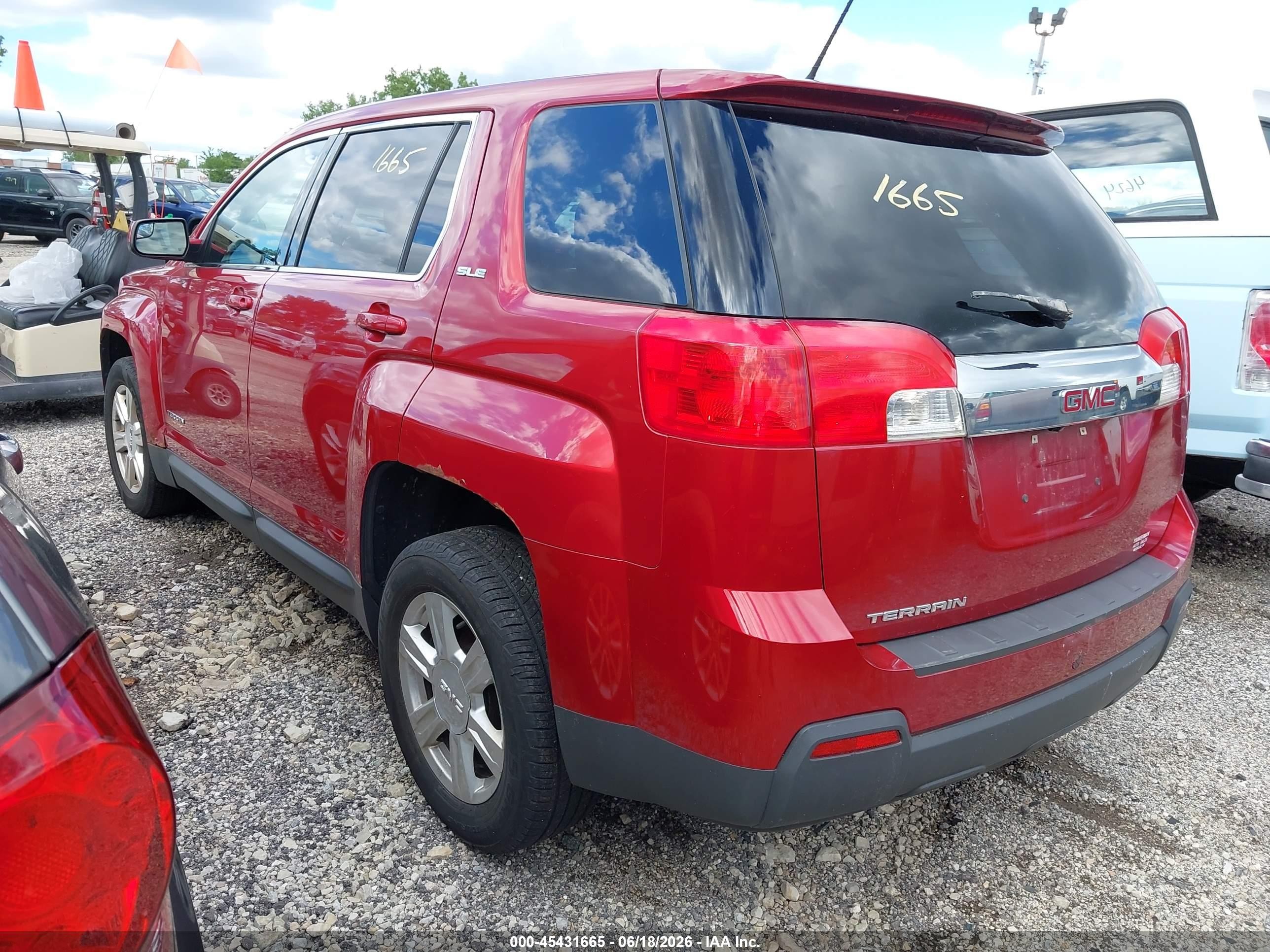 2014 Gmc Terrain Sle-1 Red vin: 2GKALMEK2E6178329