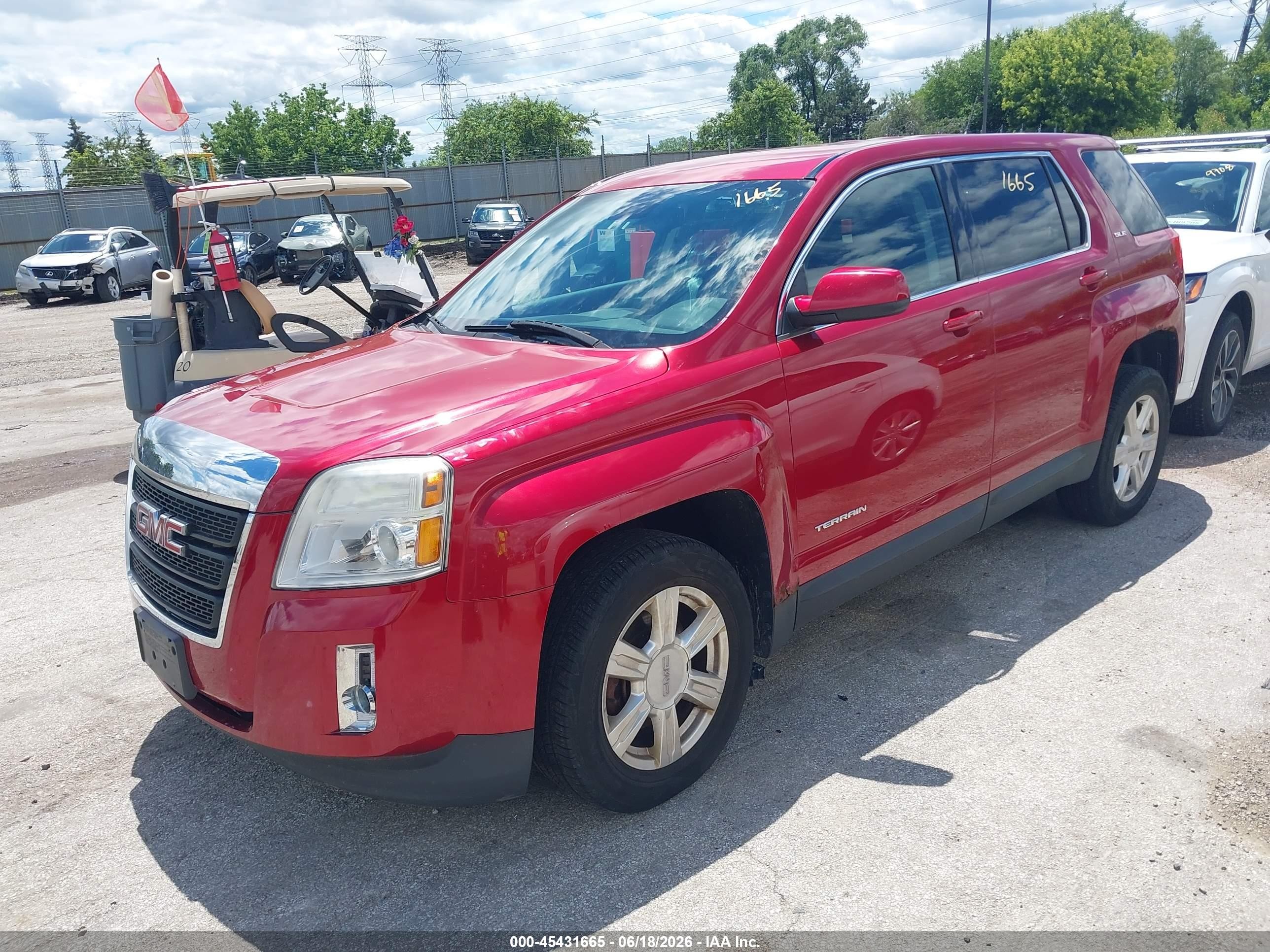 2014 Gmc Terrain Sle-1 Red vin: 2GKALMEK2E6178329