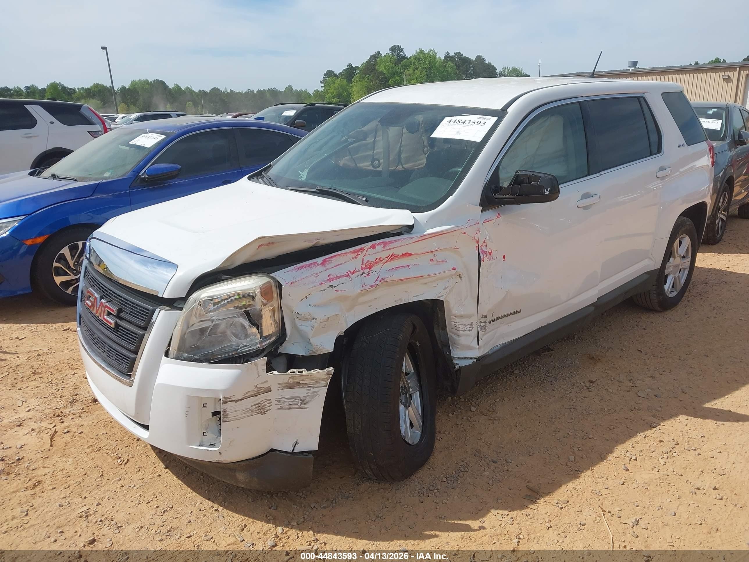2014 Gmc Terrain Sle-1 White vin: 2GKALMEK2E6296879