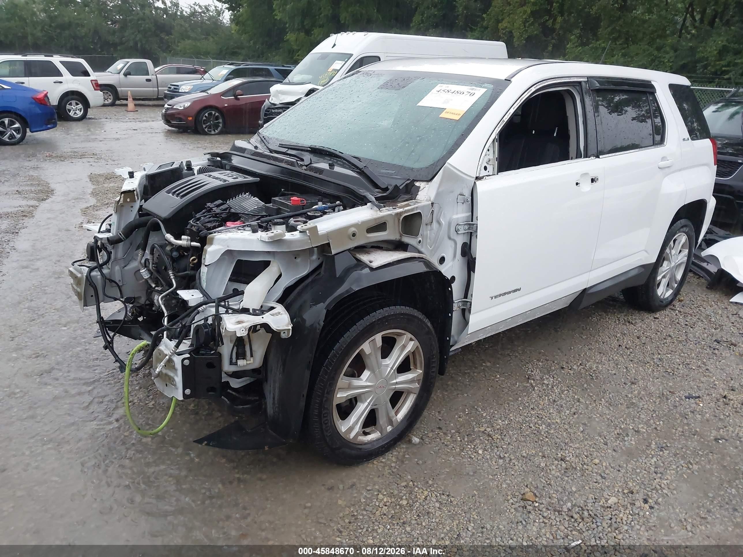 2017 Gmc Terrain Sle-1 Белый vin: 2GKALMEK2H6341033