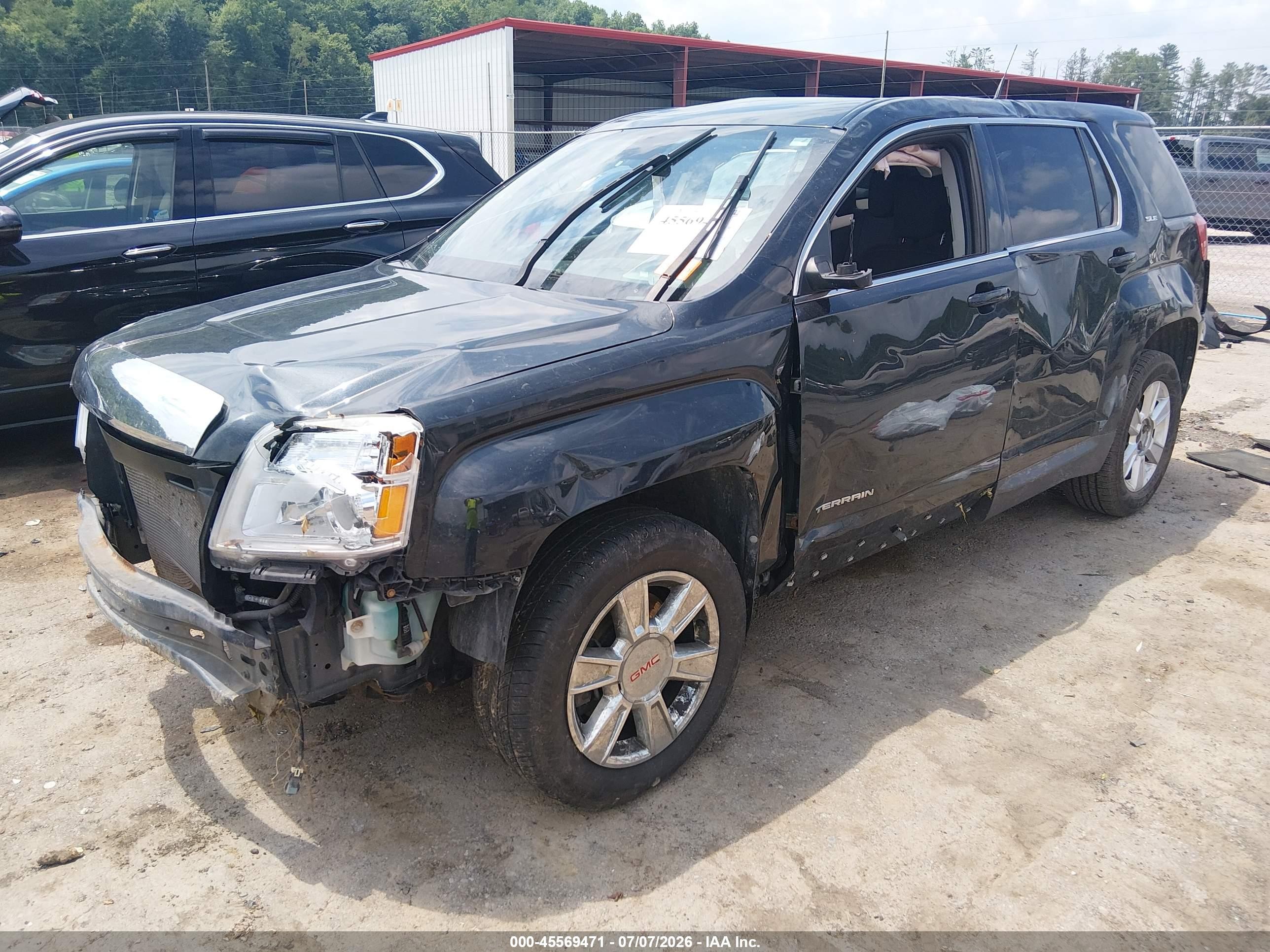 2012 Gmc Terrain Sle-1 Black vin: 2GKALMEK3C6205731