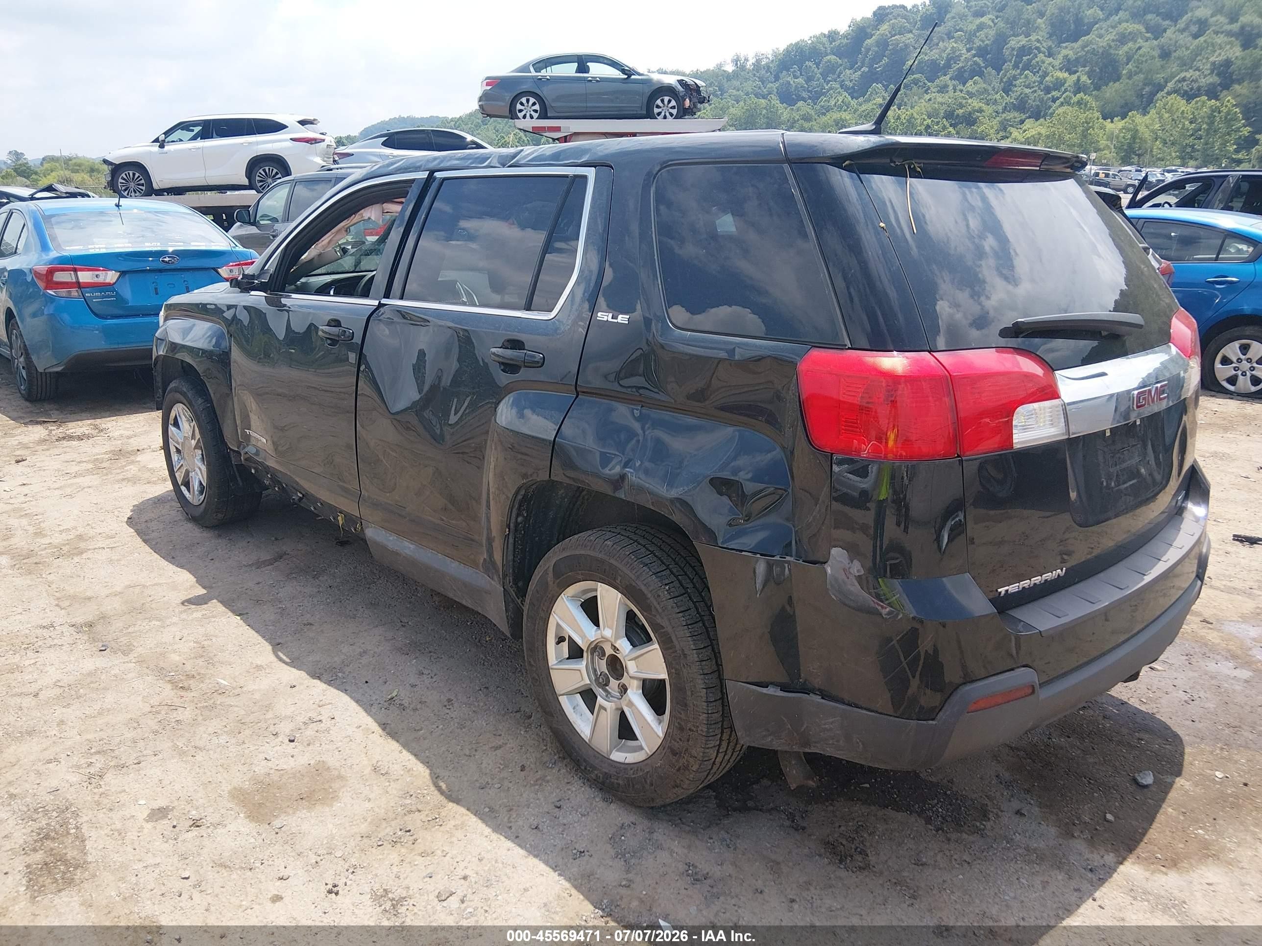2012 Gmc Terrain Sle-1 Black vin: 2GKALMEK3C6205731