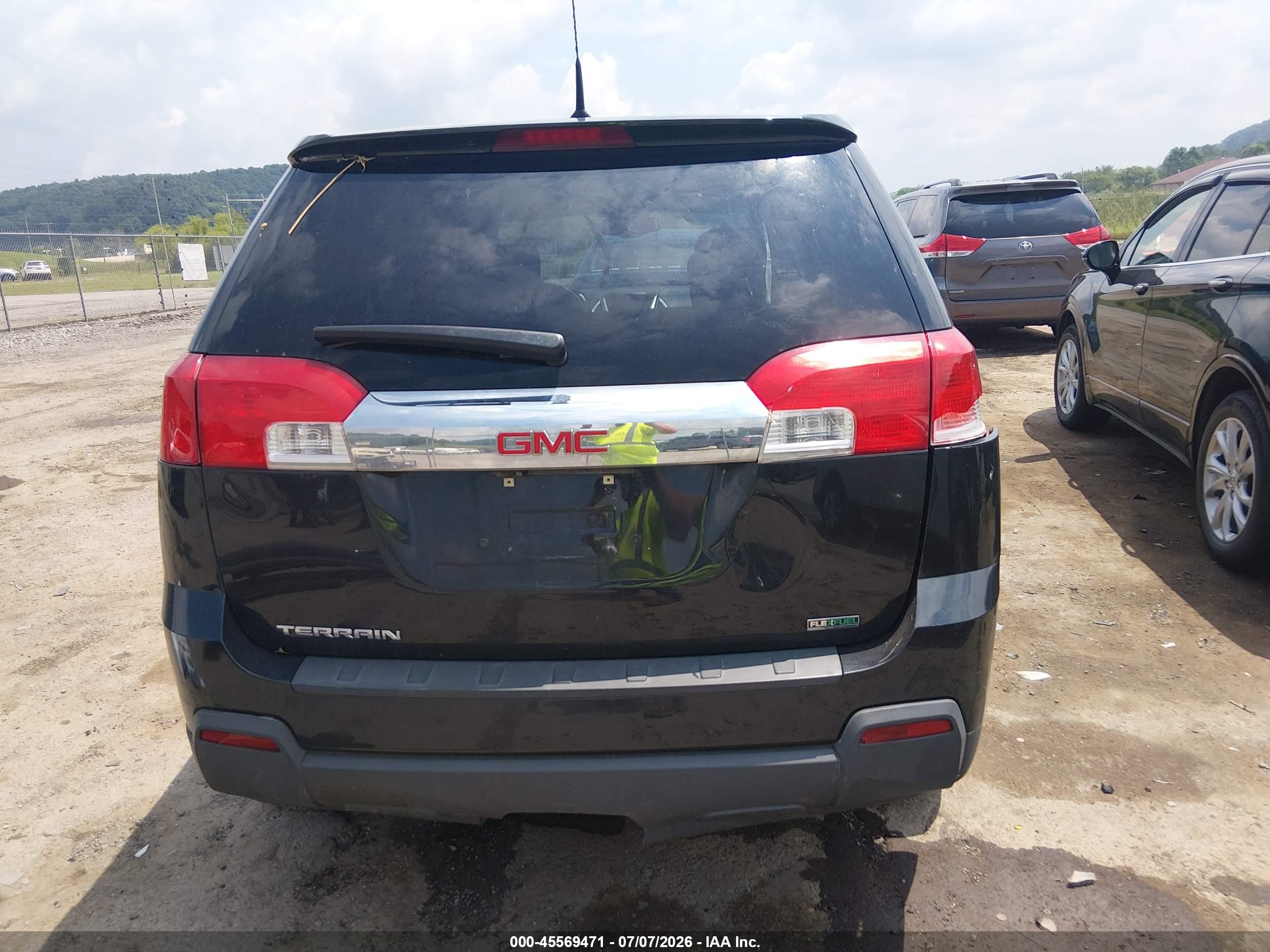 2012 Gmc Terrain Sle-1 Black vin: 2GKALMEK3C6205731