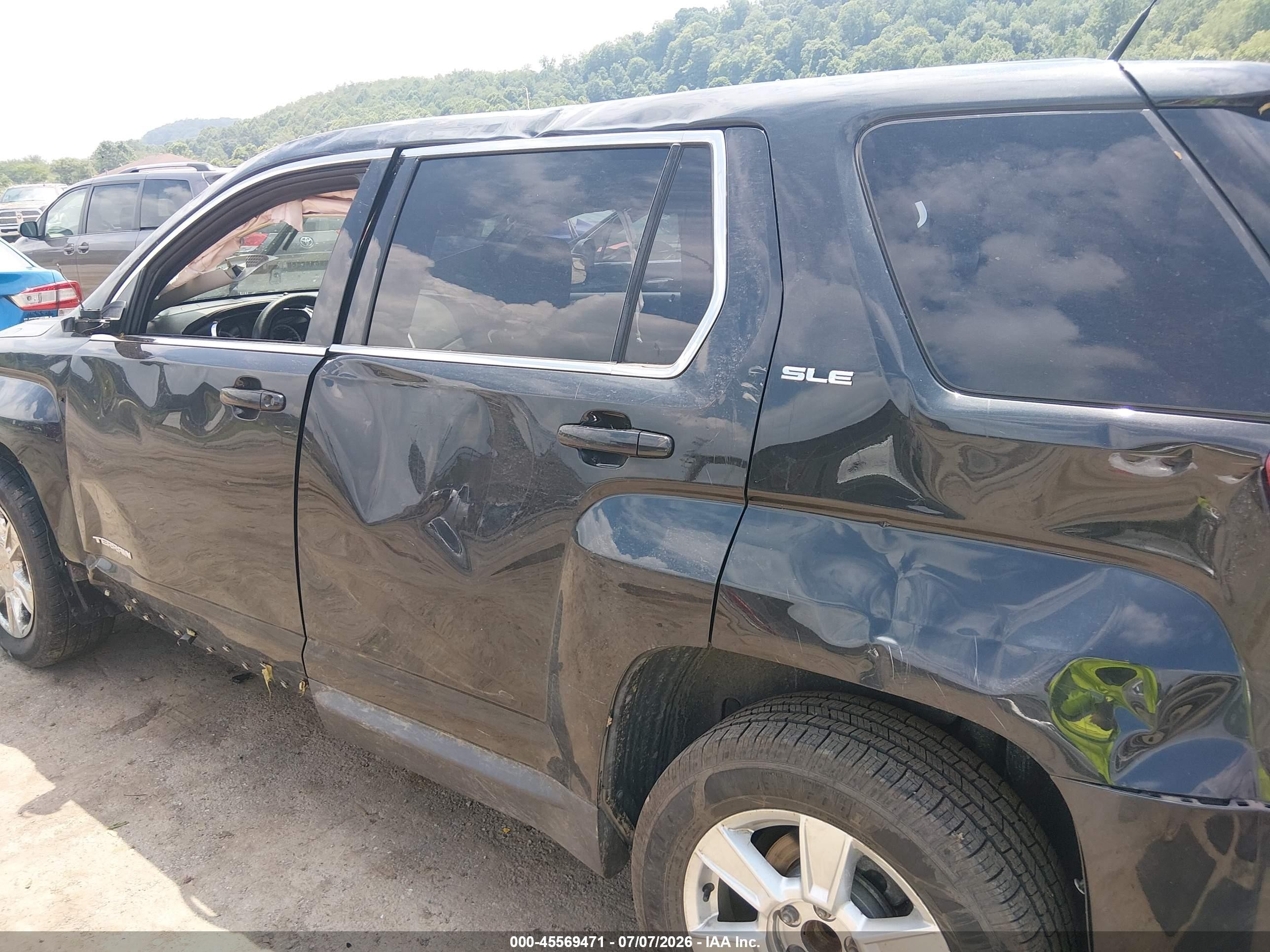 2012 Gmc Terrain Sle-1 Black vin: 2GKALMEK3C6205731