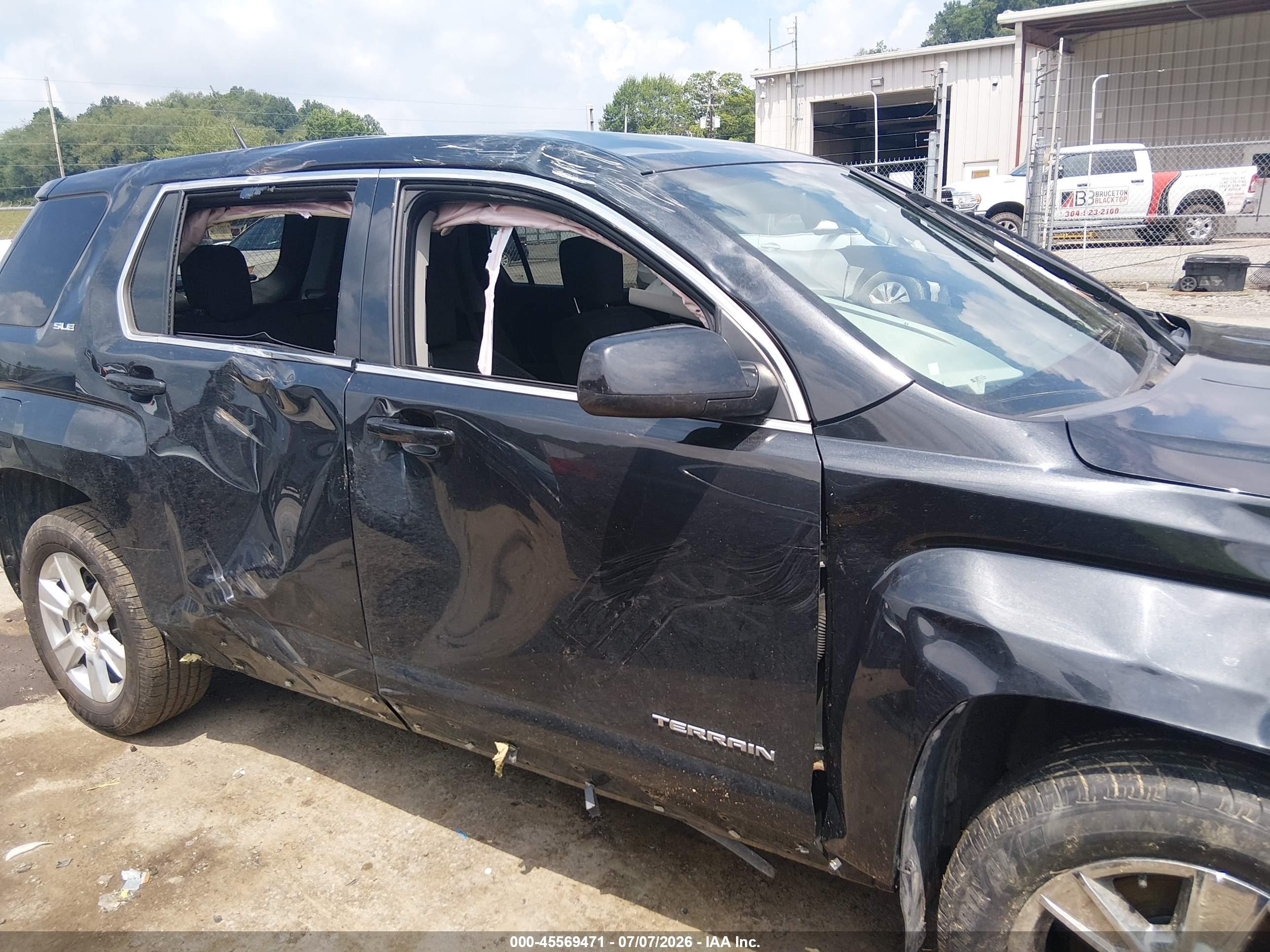 2012 Gmc Terrain Sle-1 Black vin: 2GKALMEK3C6205731