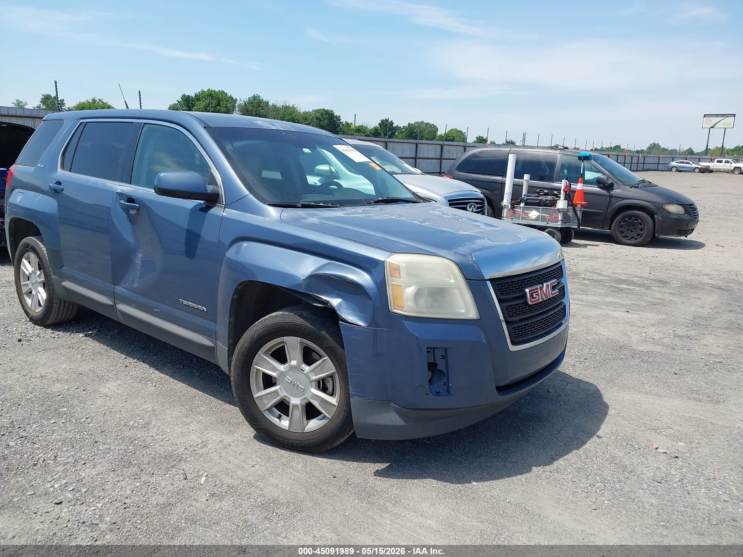 2012 Gmc Terrain Sle-1 Синий vin: 2GKALMEK3C6289629