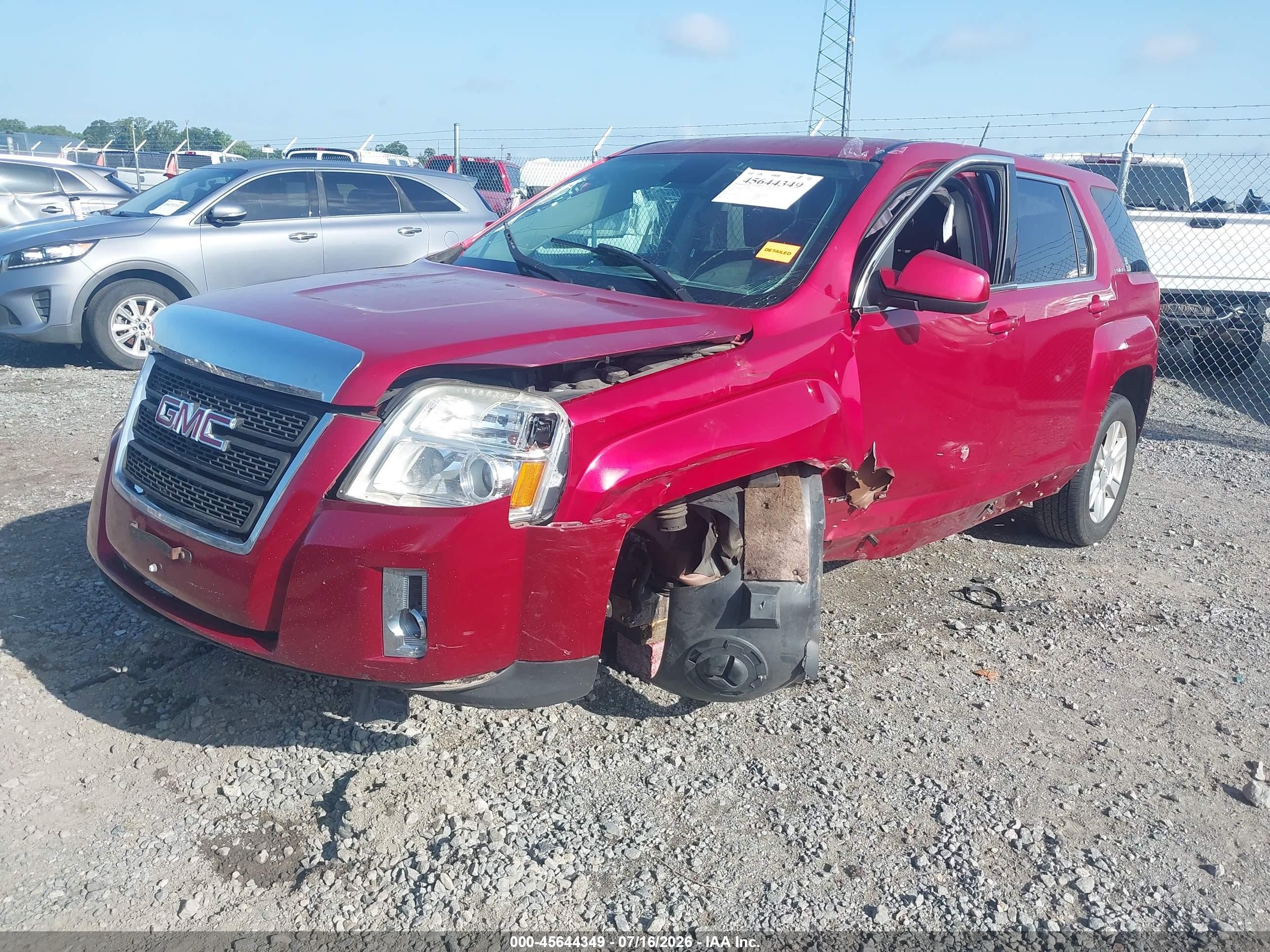 2013 Gmc Terrain Sle-1 Red vin: 2GKALMEK3D6238424