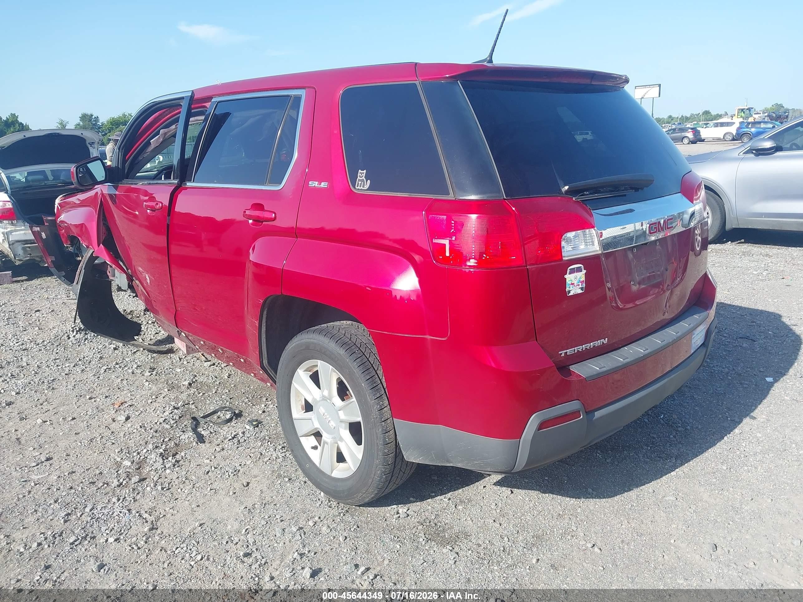 2013 Gmc Terrain Sle-1 Red vin: 2GKALMEK3D6238424