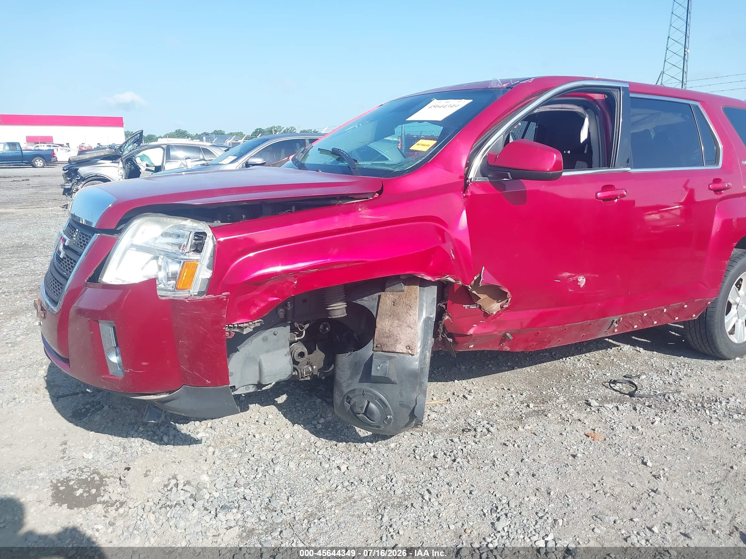 2013 Gmc Terrain Sle-1 Red vin: 2GKALMEK3D6238424