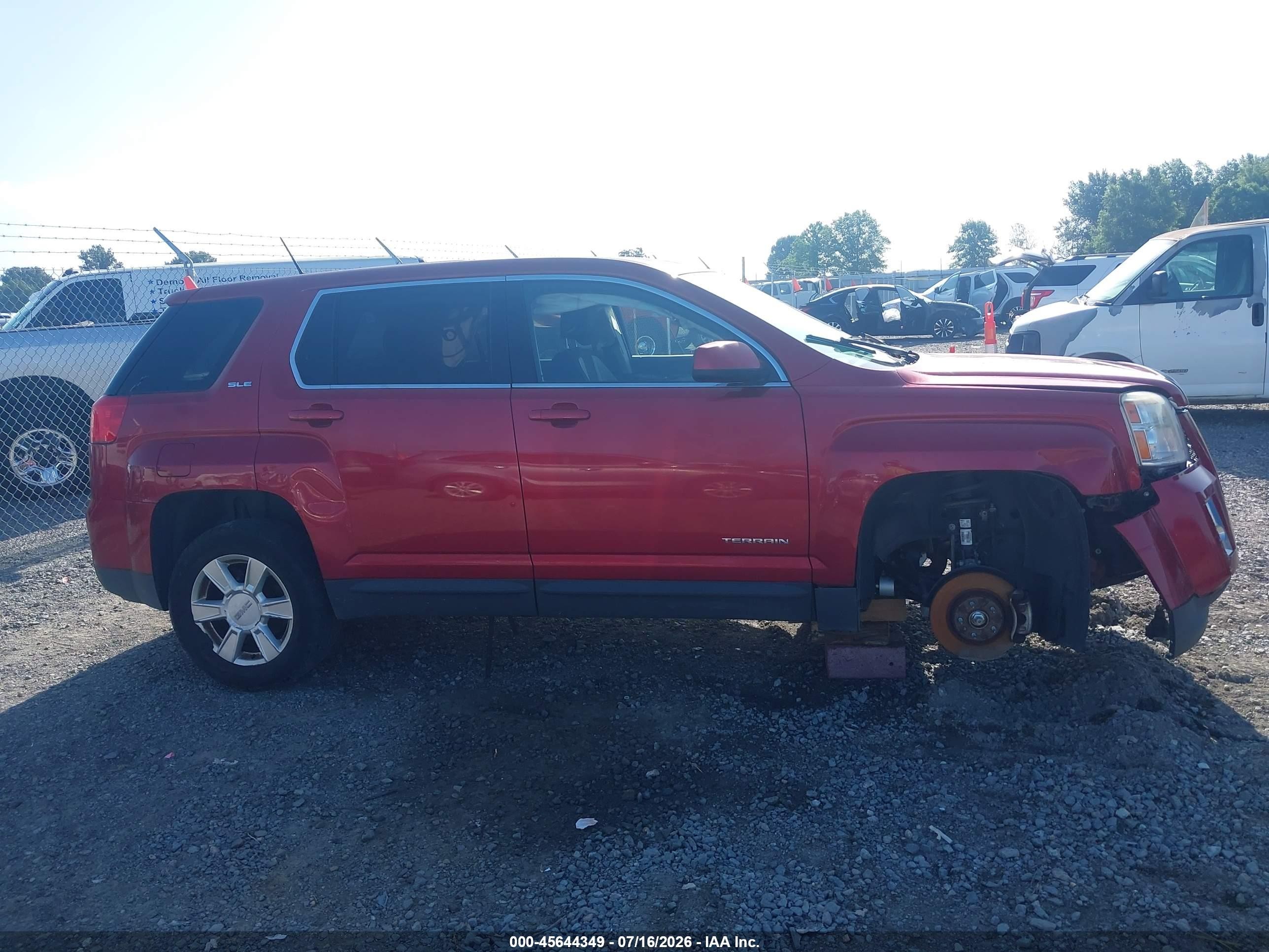 2013 Gmc Terrain Sle-1 Red vin: 2GKALMEK3D6238424
