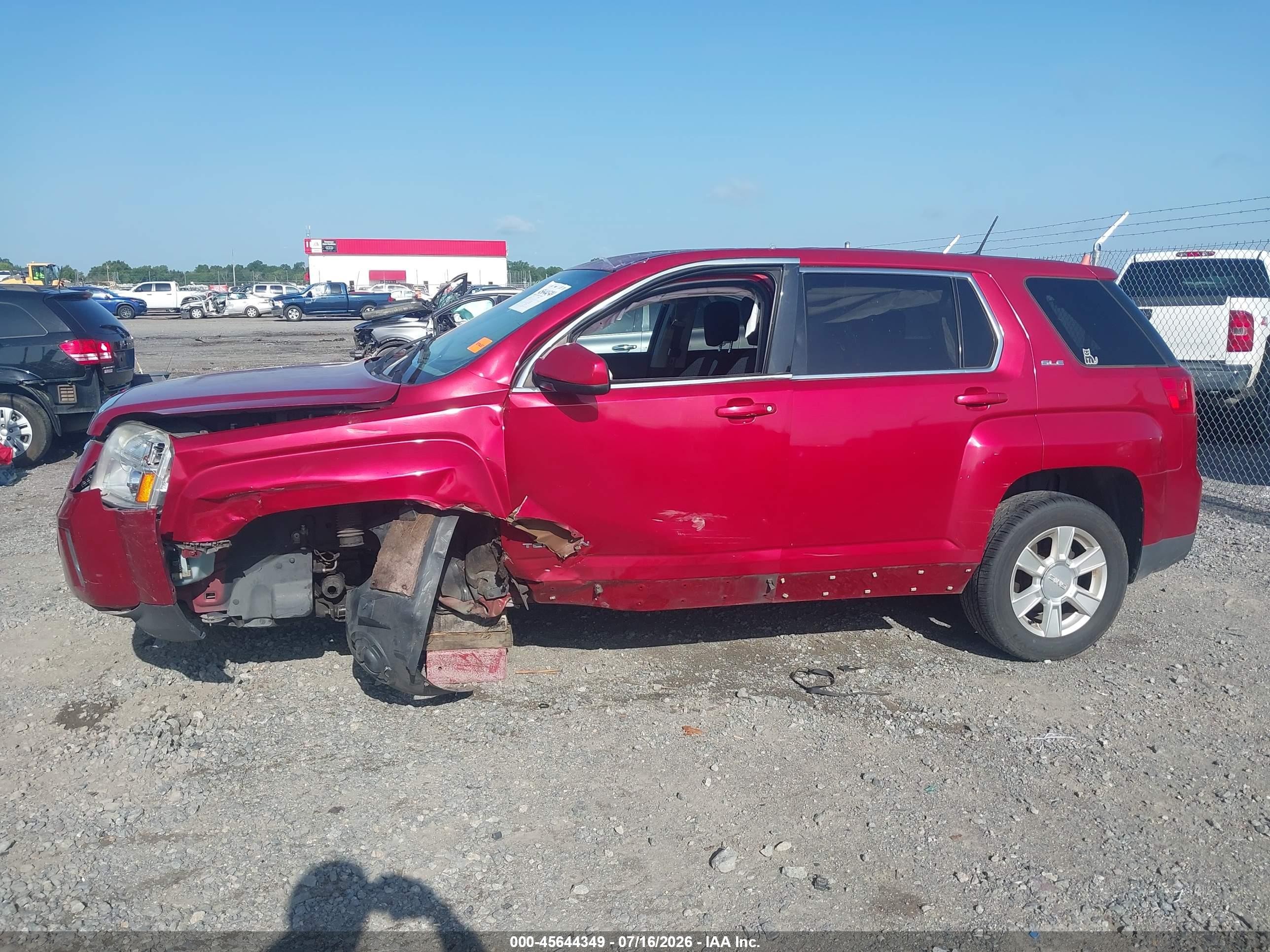 2013 Gmc Terrain Sle-1 Red vin: 2GKALMEK3D6238424