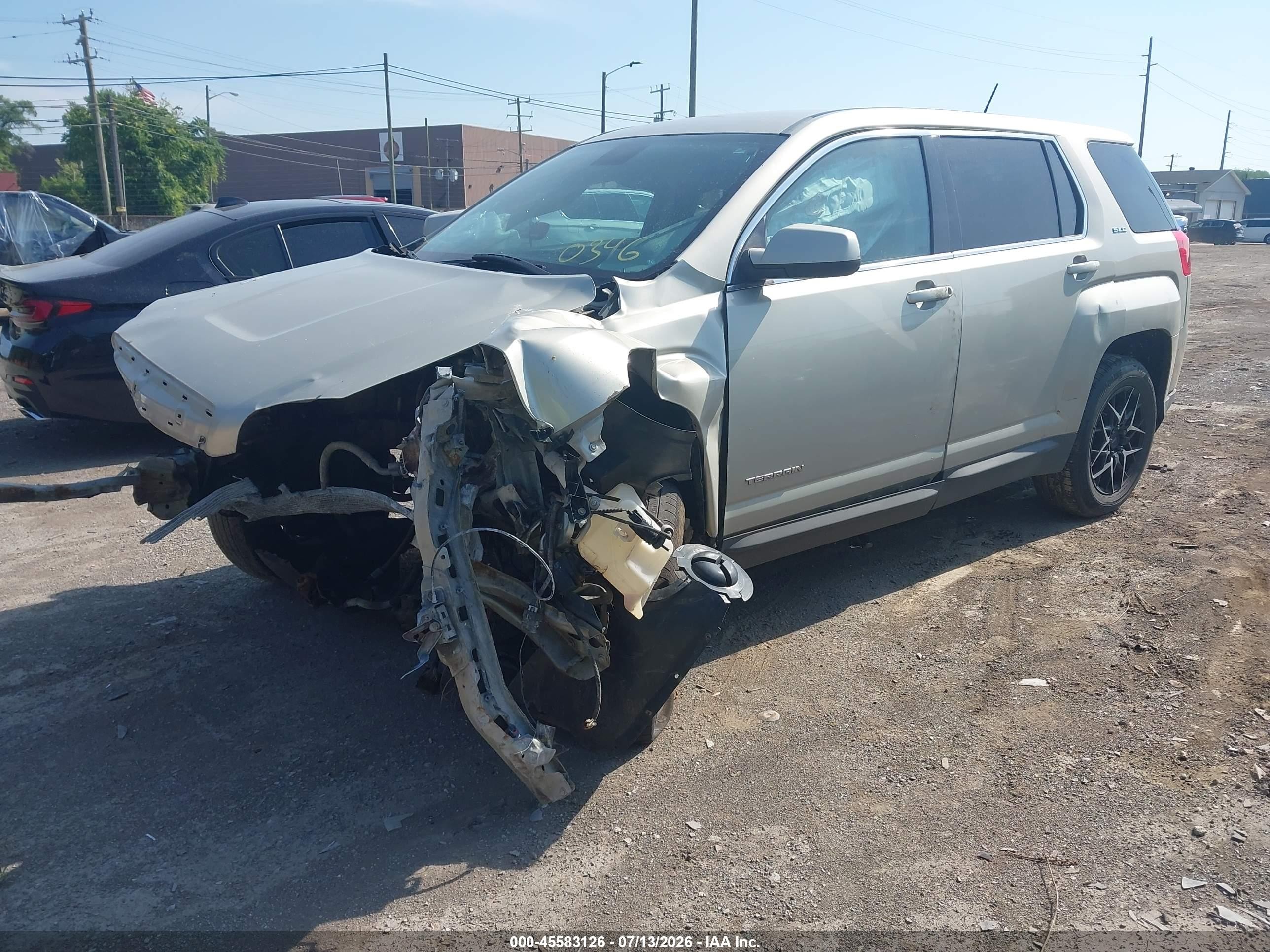 2013 Gmc Terrain Sle-1 Gold vin: 2GKALMEK3D6320346