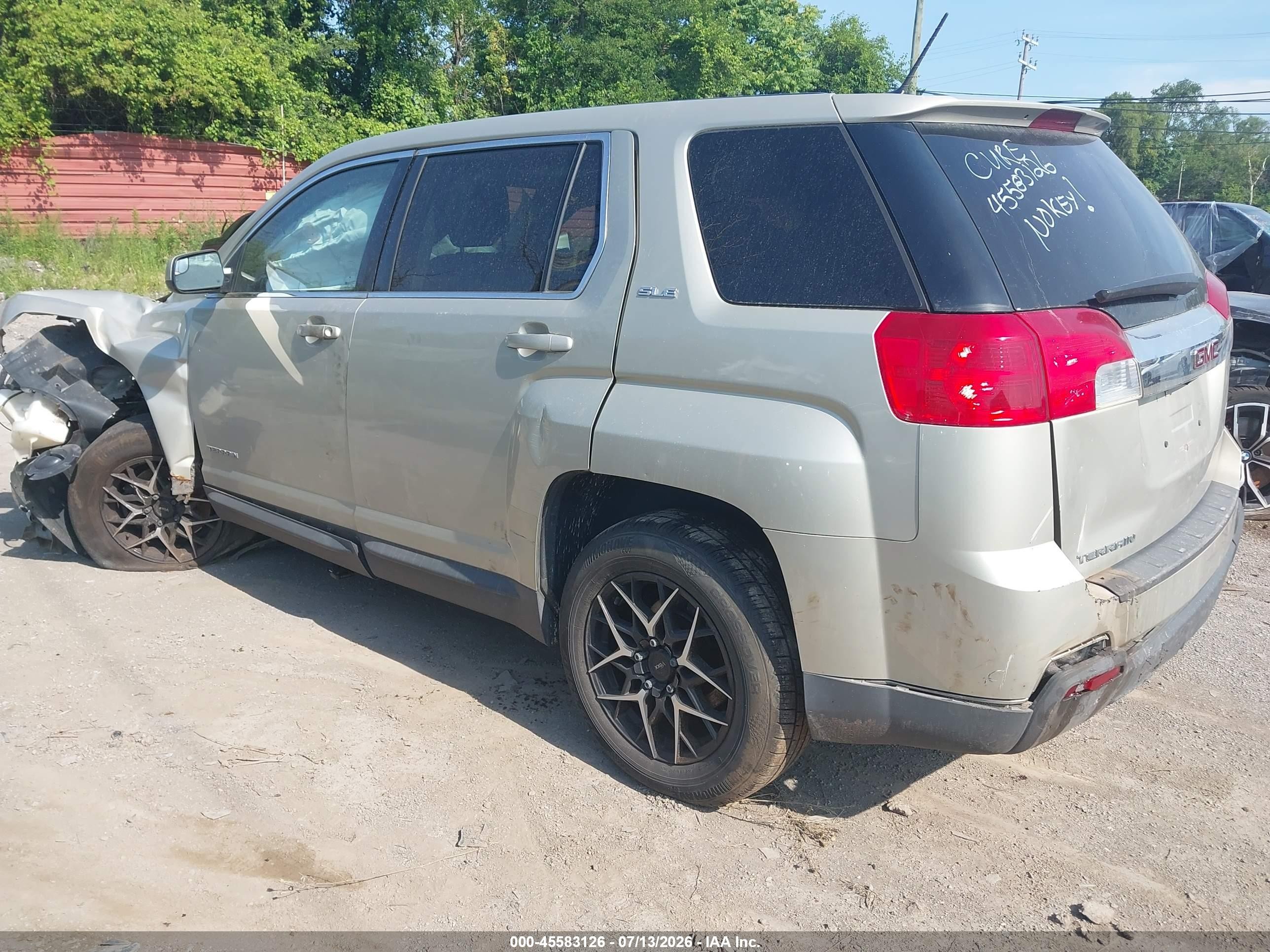 2013 Gmc Terrain Sle-1 Gold vin: 2GKALMEK3D6320346