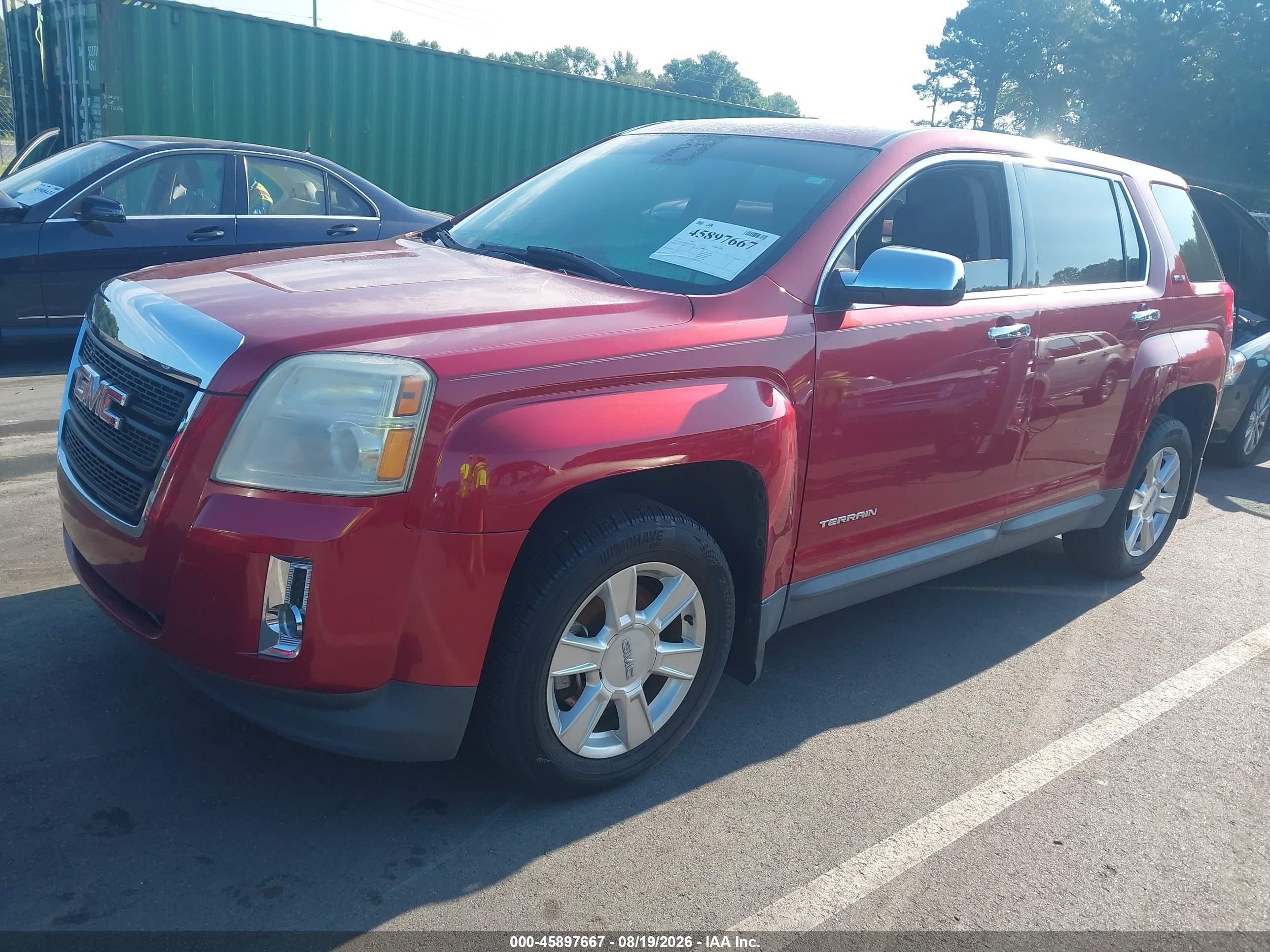 2013 Gmc Terrain Sle-1 Red vin: 2GKALMEK3D6331816