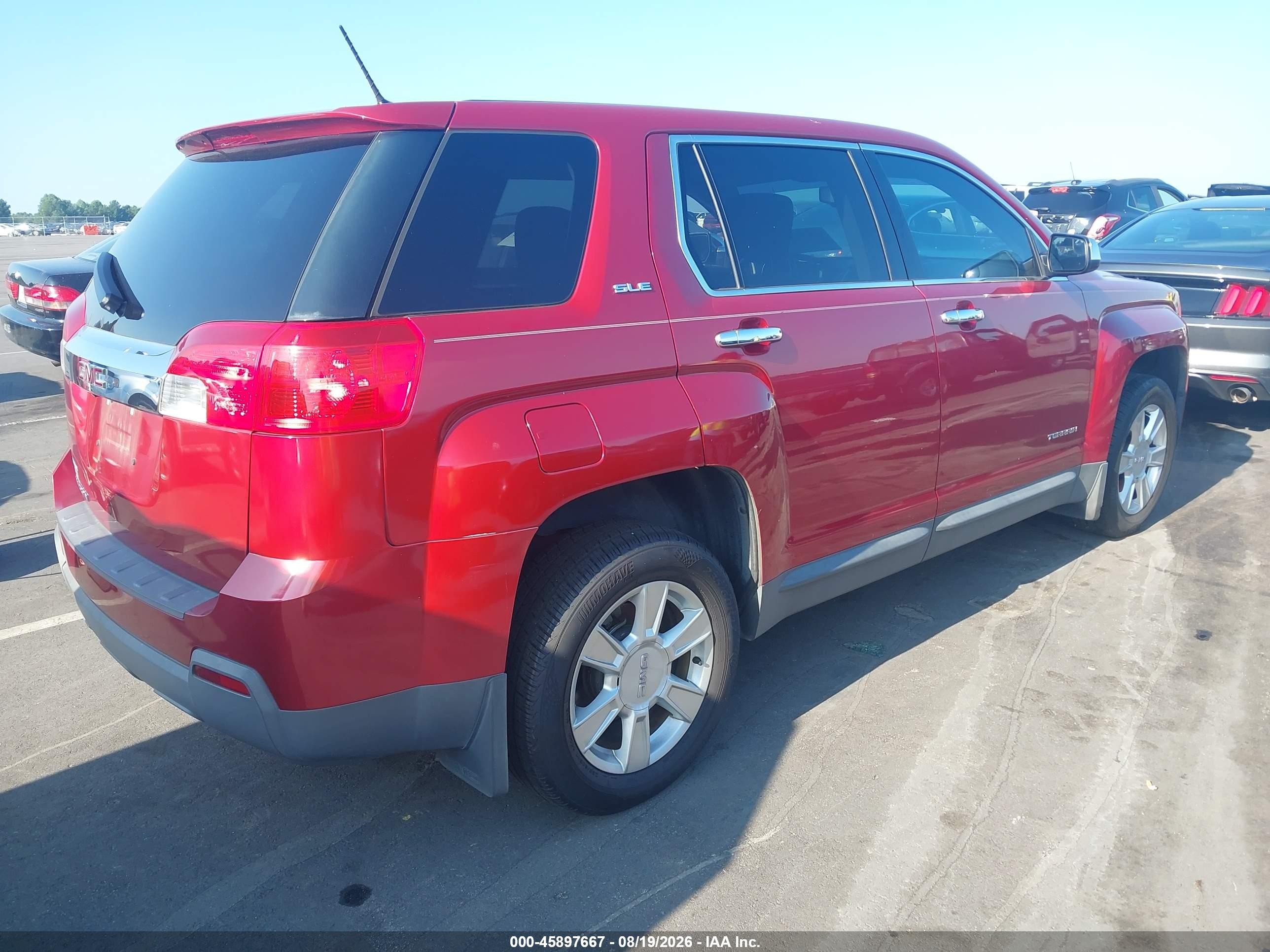 2013 Gmc Terrain Sle-1 Red vin: 2GKALMEK3D6331816