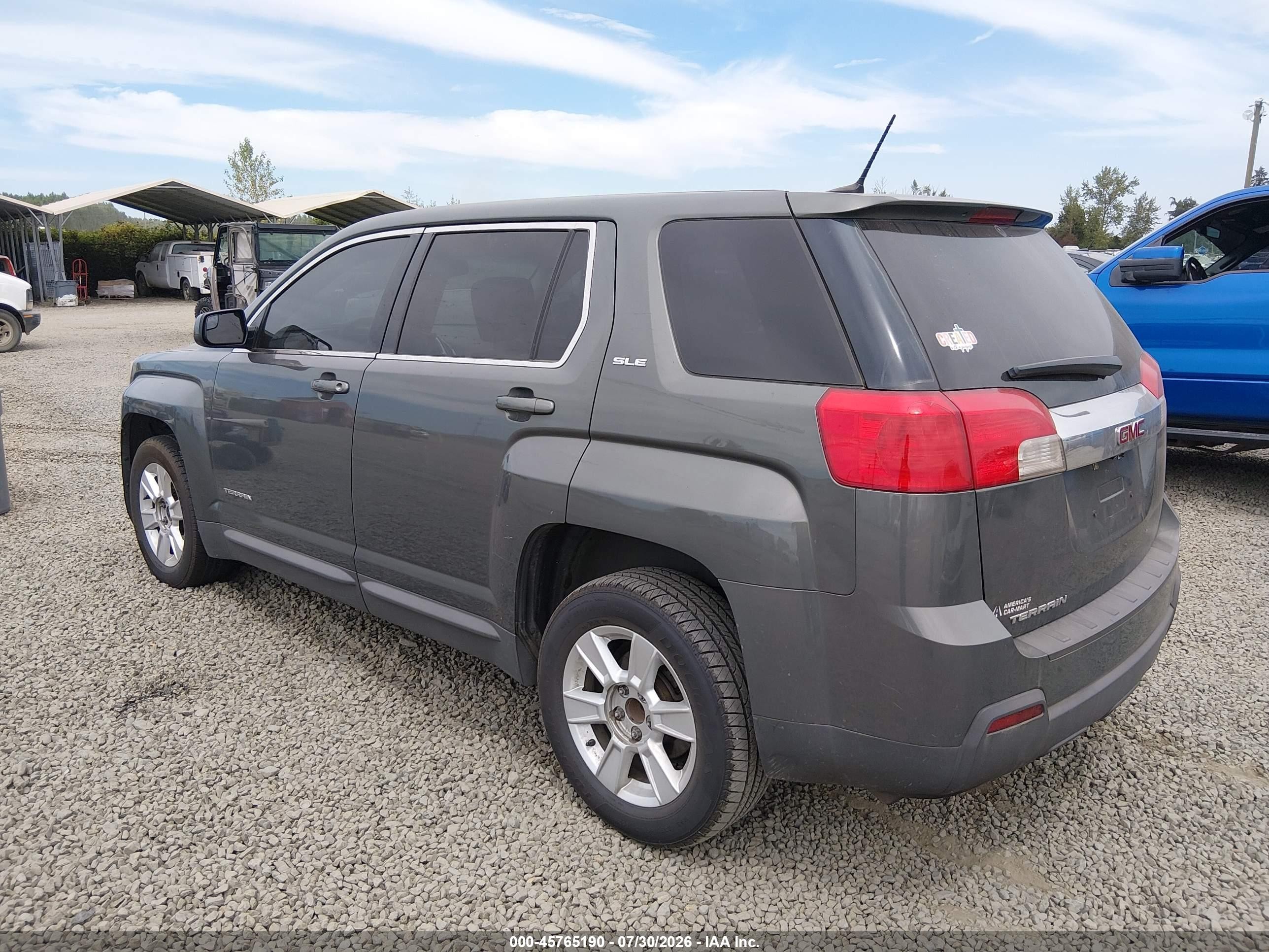 2013 Gmc Terrain Sle-1 Gray vin: 2GKALMEK3D6372687