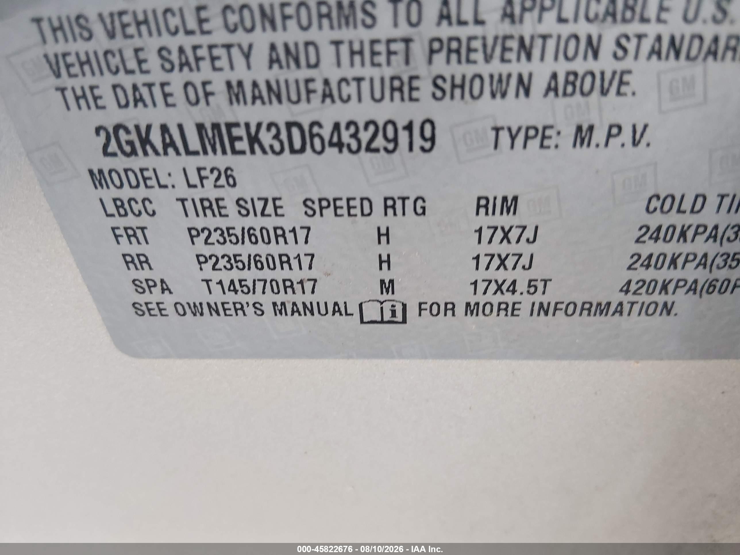 2013 Gmc Terrain Sle-1 Beige vin: 2GKALMEK3D6432919