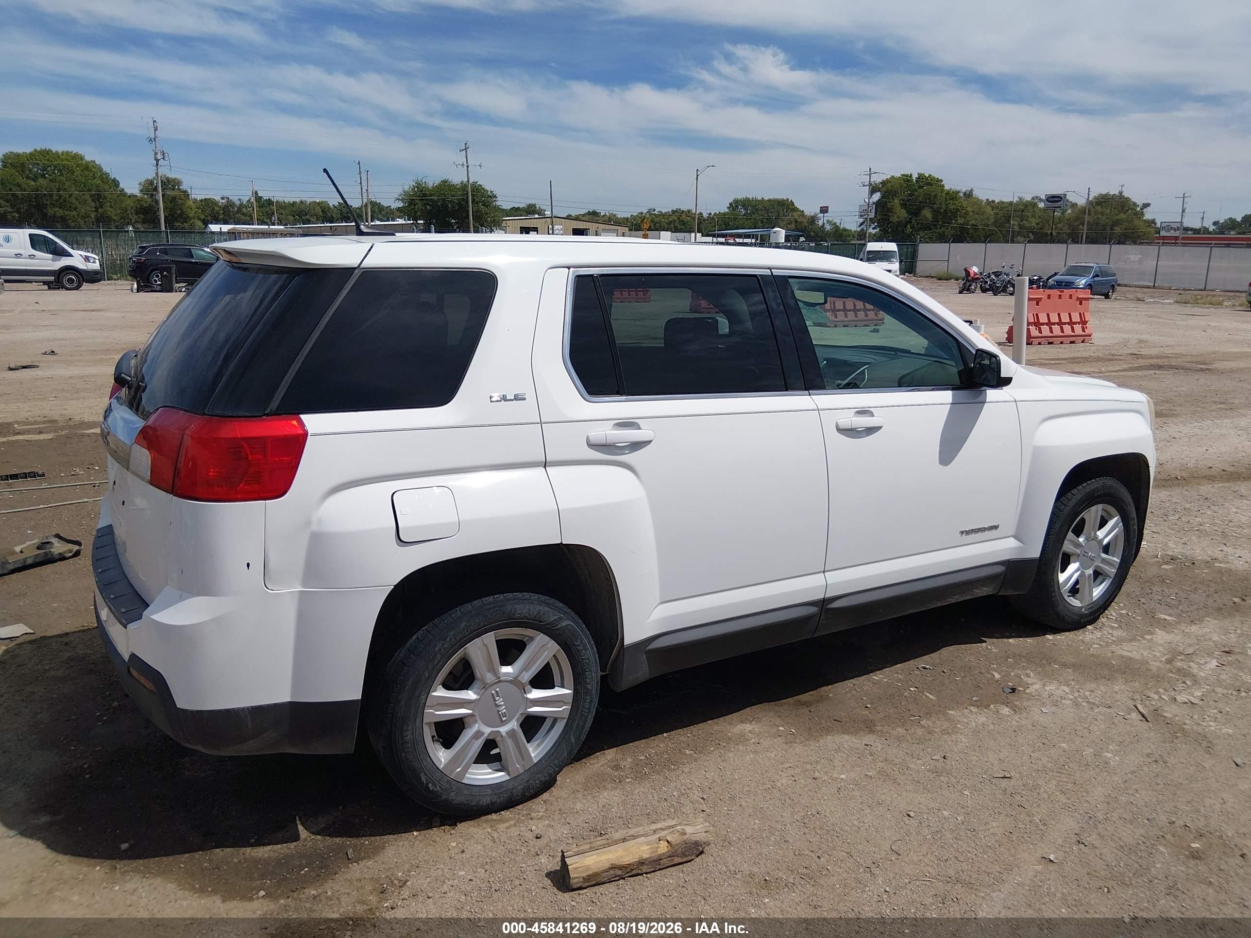 2014 Gmc Terrain Sle-1 White vin: 2GKALMEK3E6245892