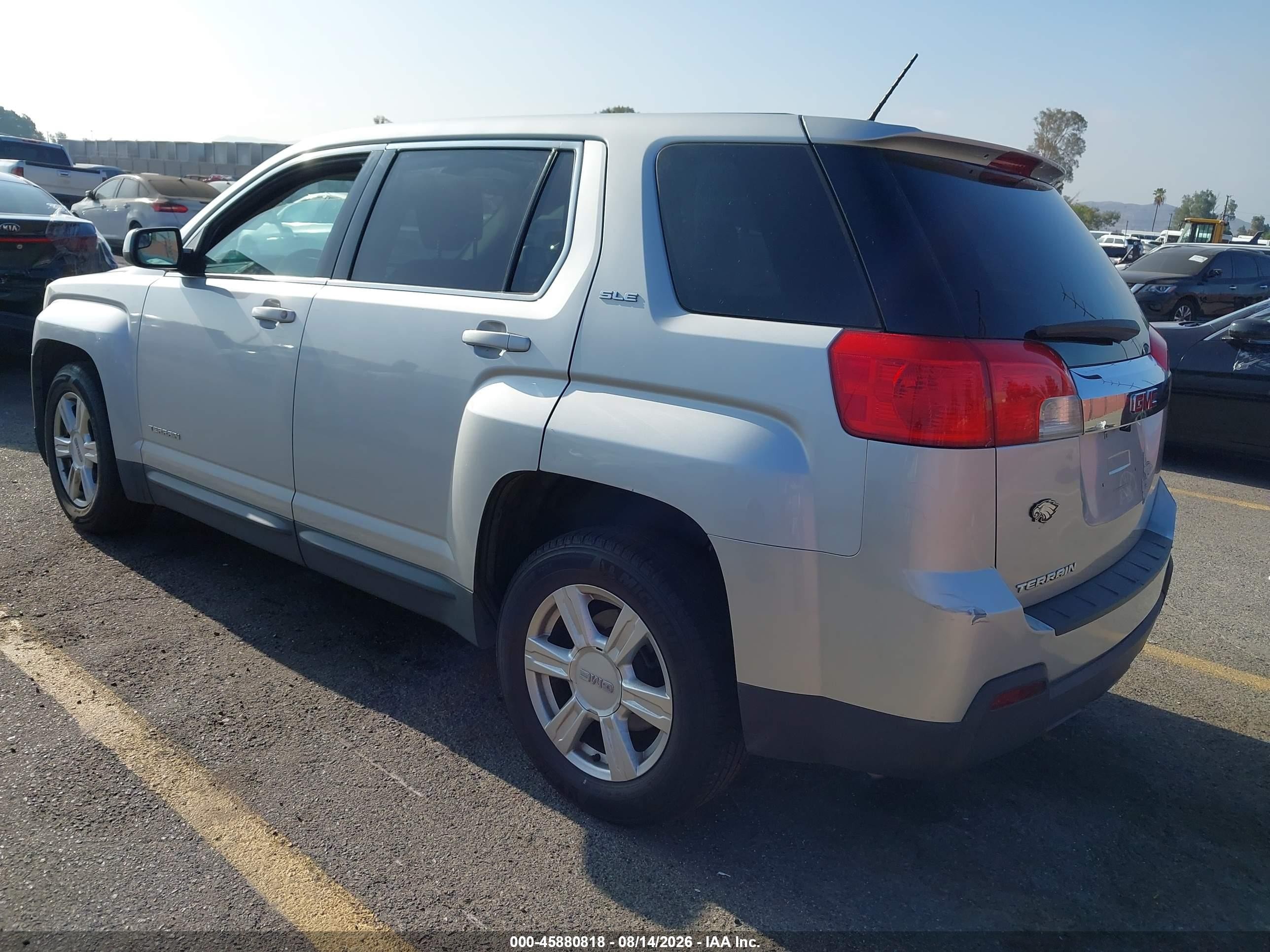 2014 Gmc Terrain Sle-1 Gray vin: 2GKALMEK3E6361870