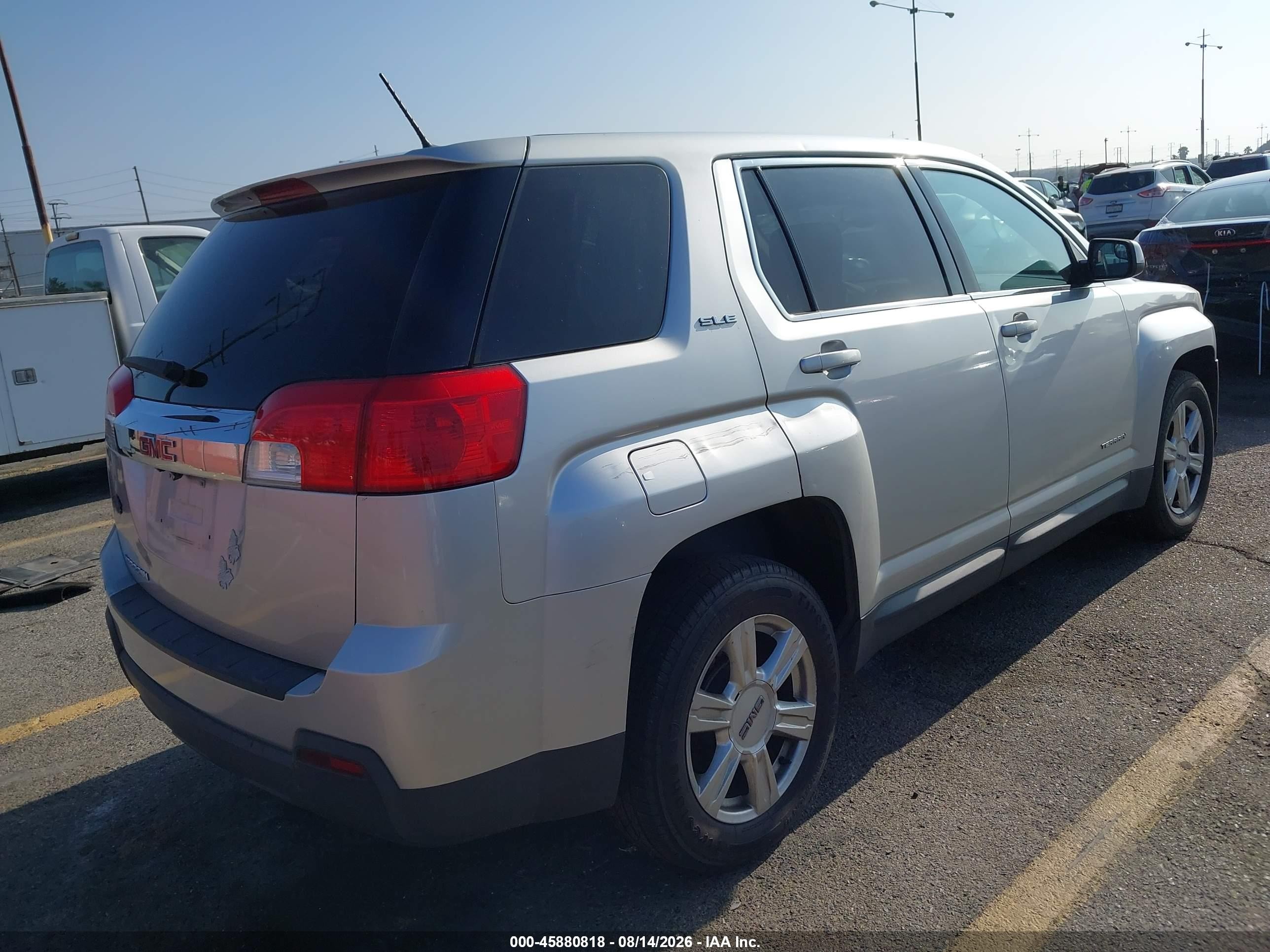 2014 Gmc Terrain Sle-1 Gray vin: 2GKALMEK3E6361870
