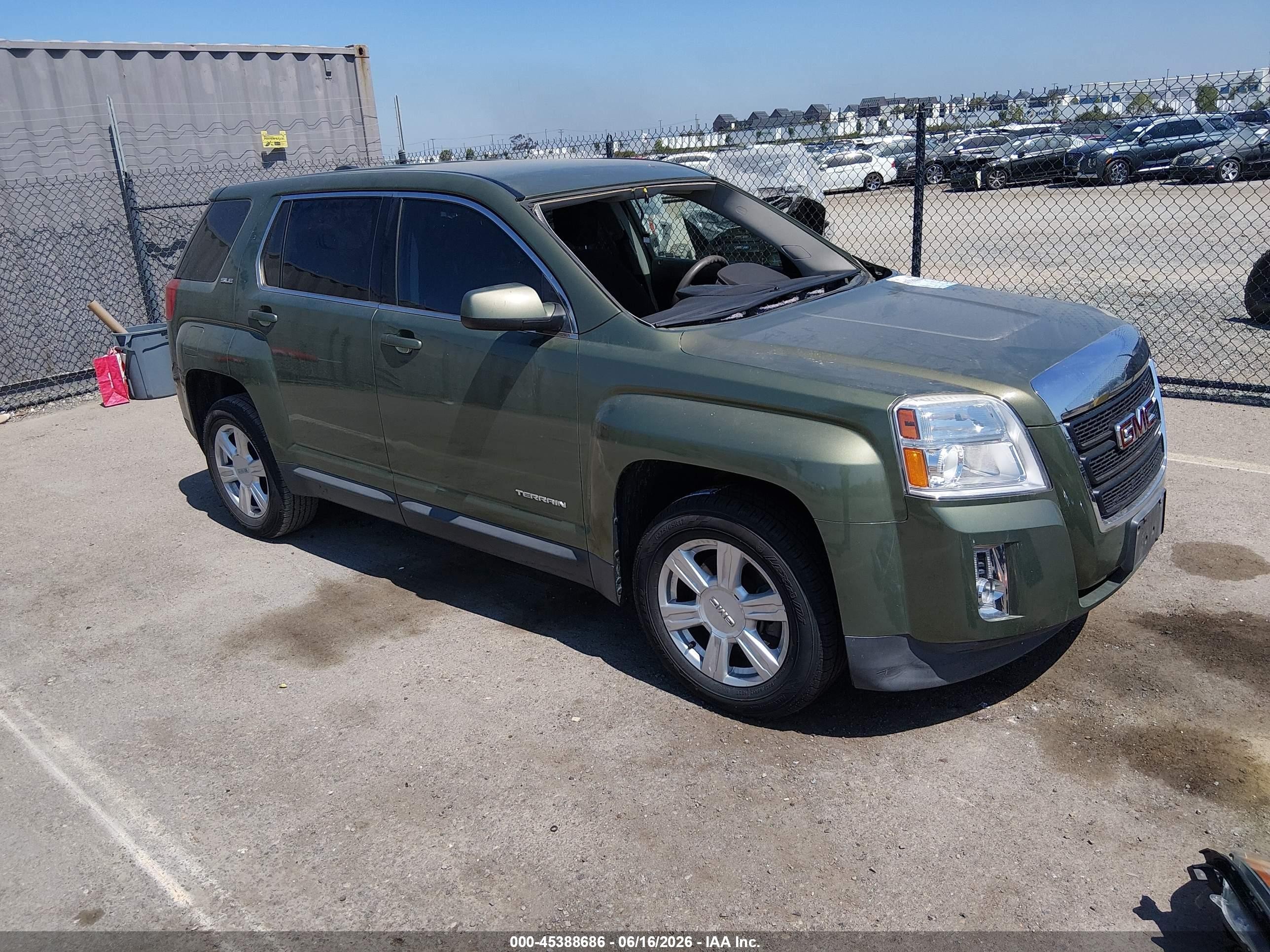 2015 Gmc Terrain Sle-1 Green vin: 2GKALMEK3F6129657