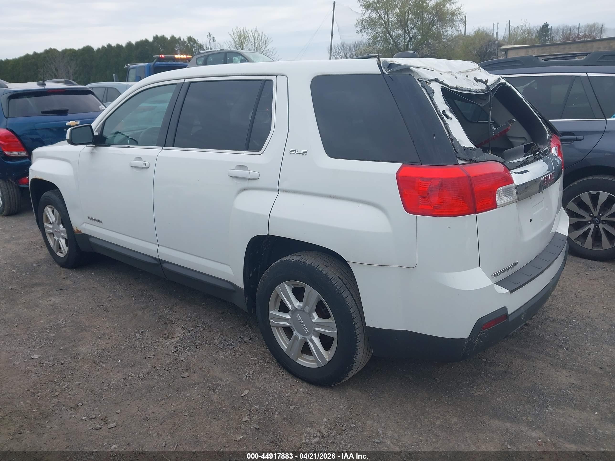 2015 Gmc Terrain Sle-1 White vin: 2GKALMEK3F6172735