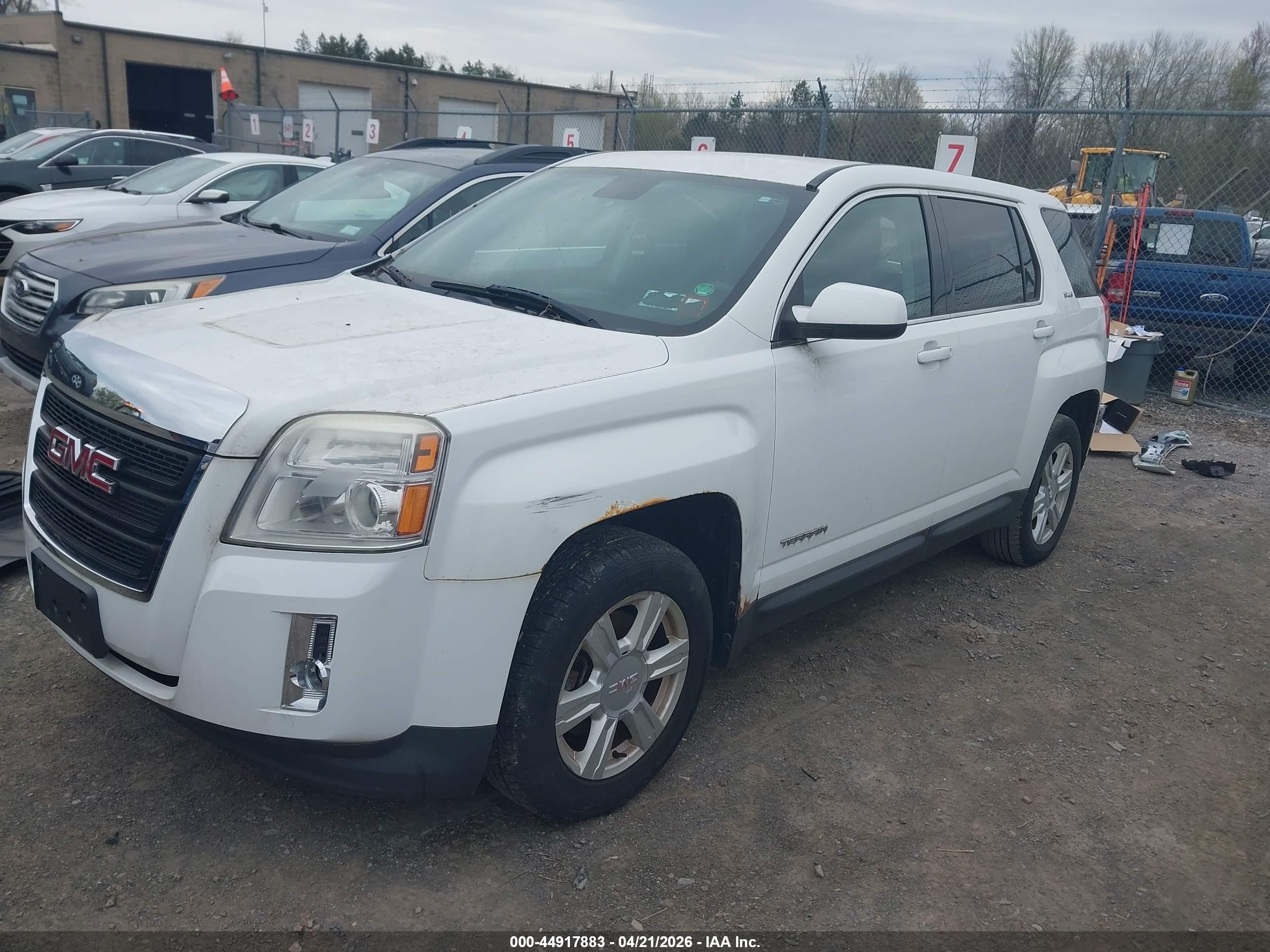 2015 Gmc Terrain Sle-1 White vin: 2GKALMEK3F6172735