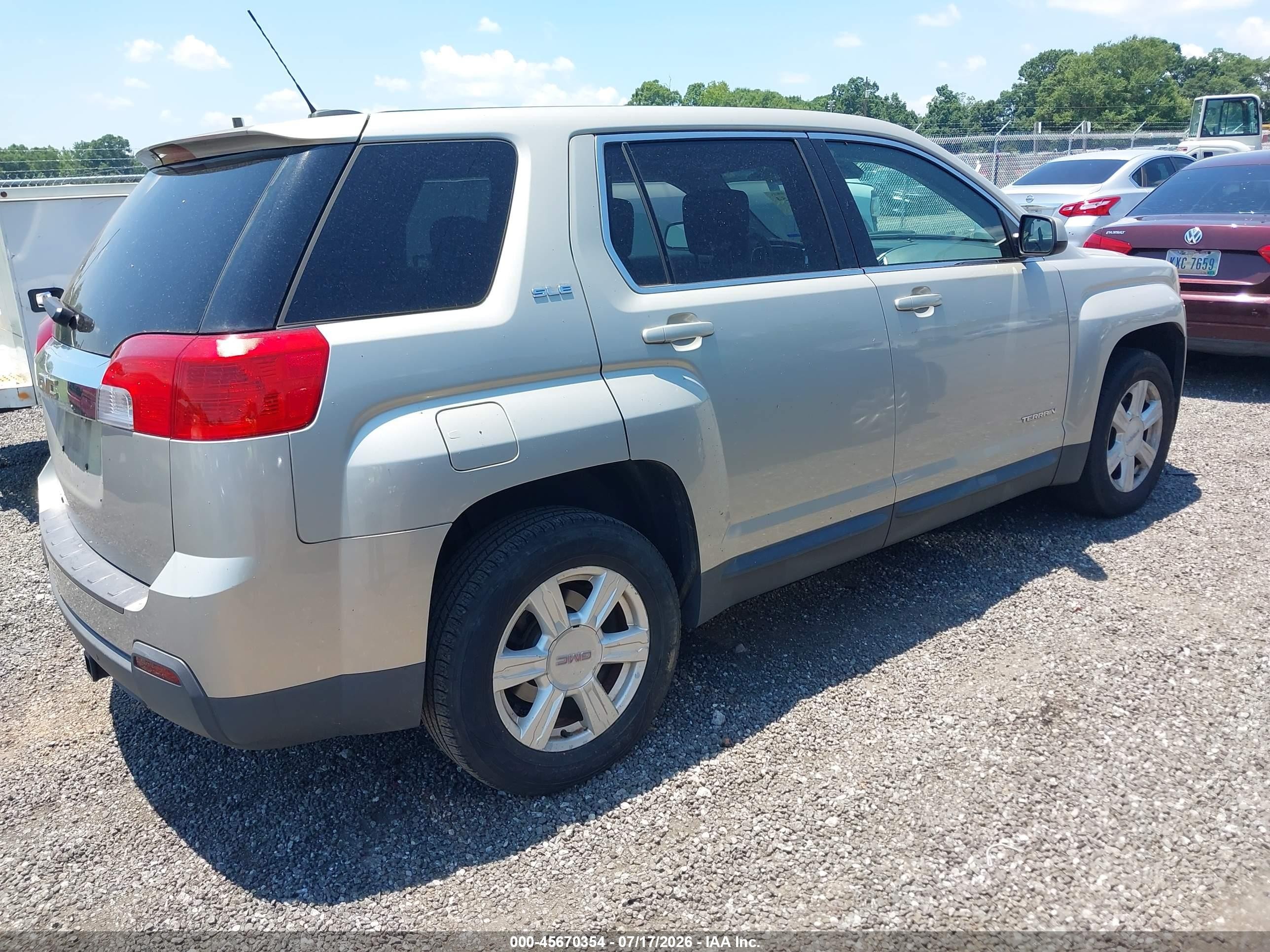 2015 Gmc Terrain Sle-1 Beige vin: 2GKALMEK3F6348473