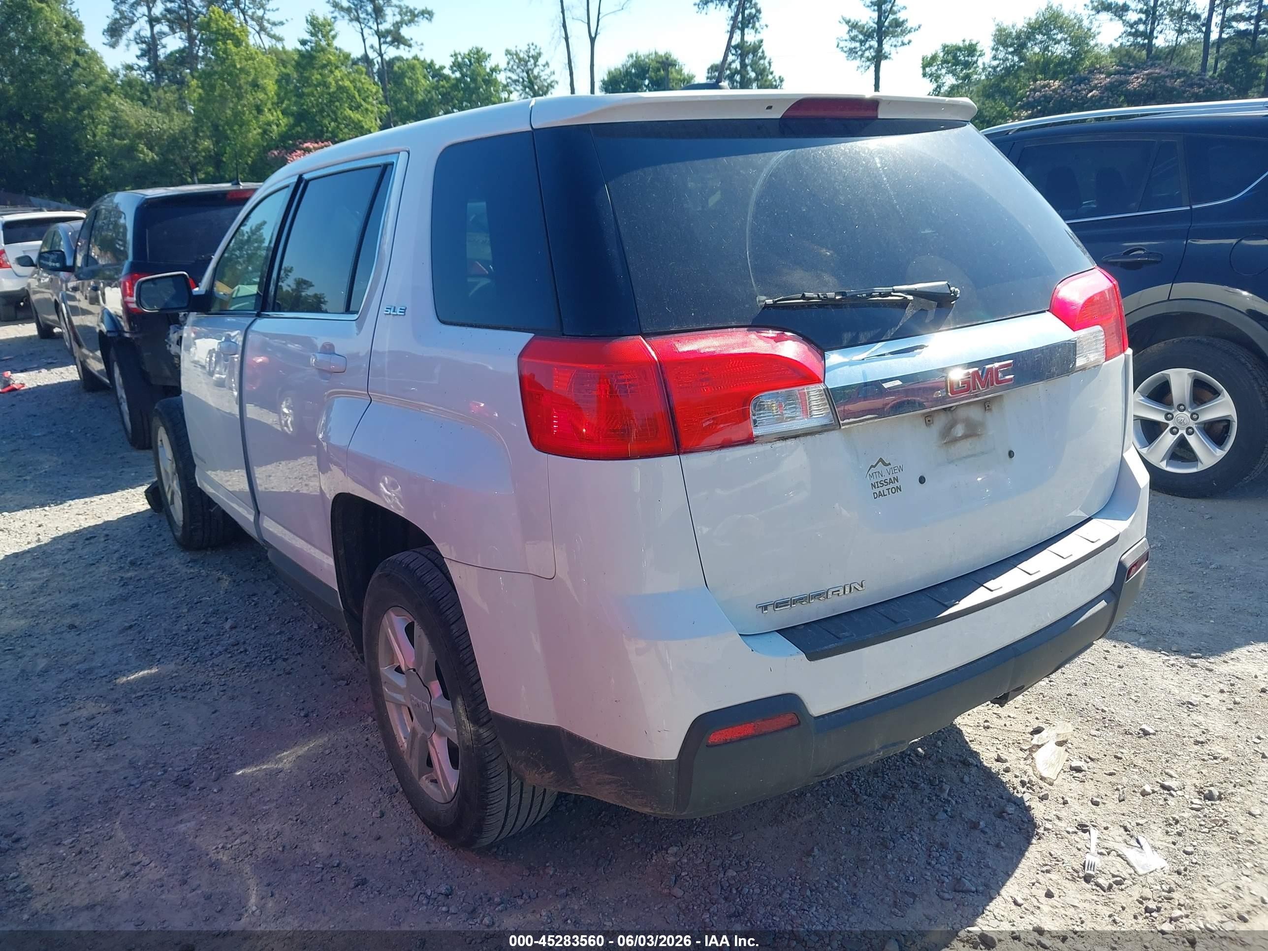 2015 Gmc Terrain Sle-1 White vin: 2GKALMEK3F6426640