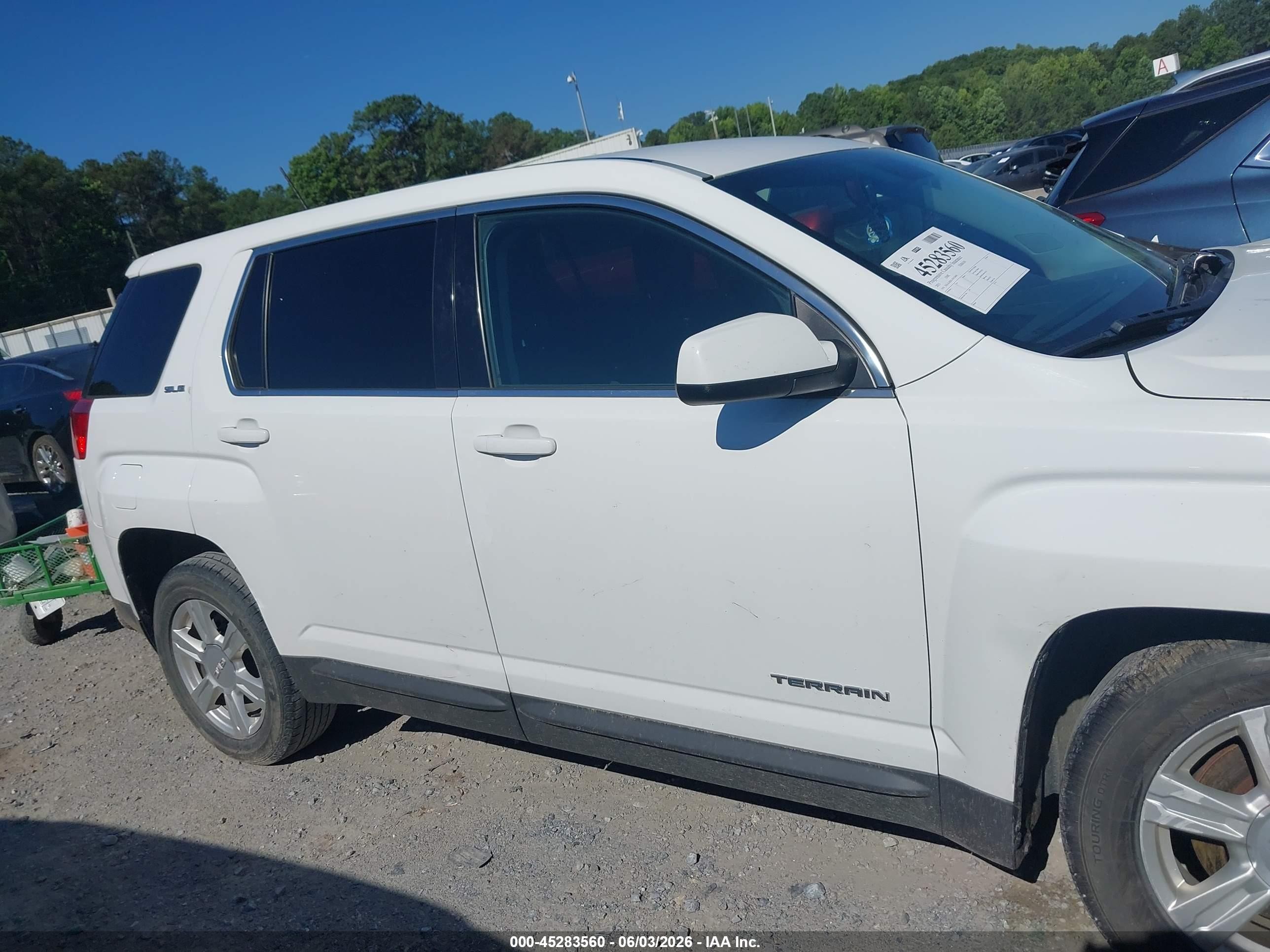 2015 Gmc Terrain Sle-1 White vin: 2GKALMEK3F6426640