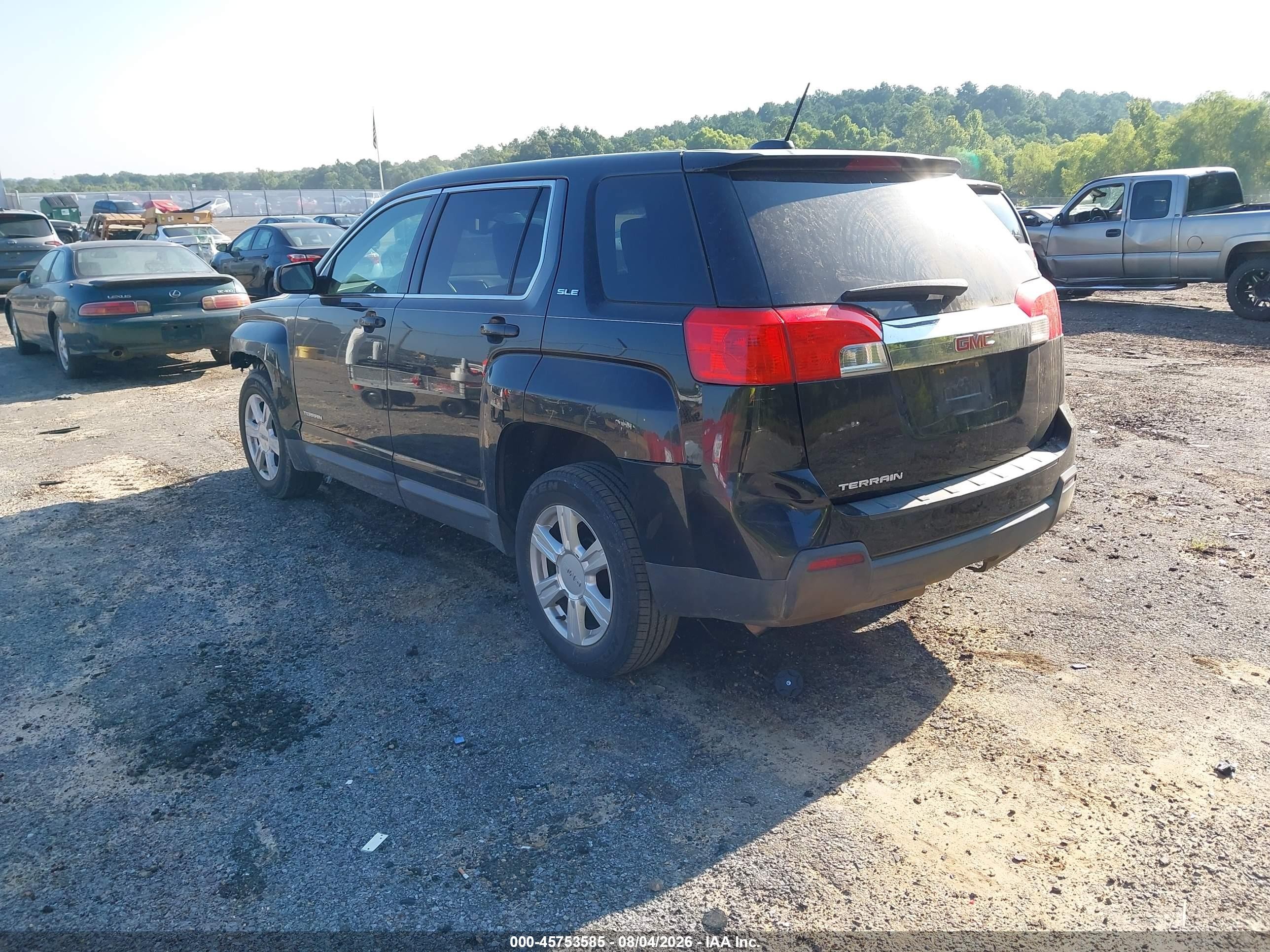 2015 Gmc Terrain Sle-1 Black vin: 2GKALMEK4F6168595