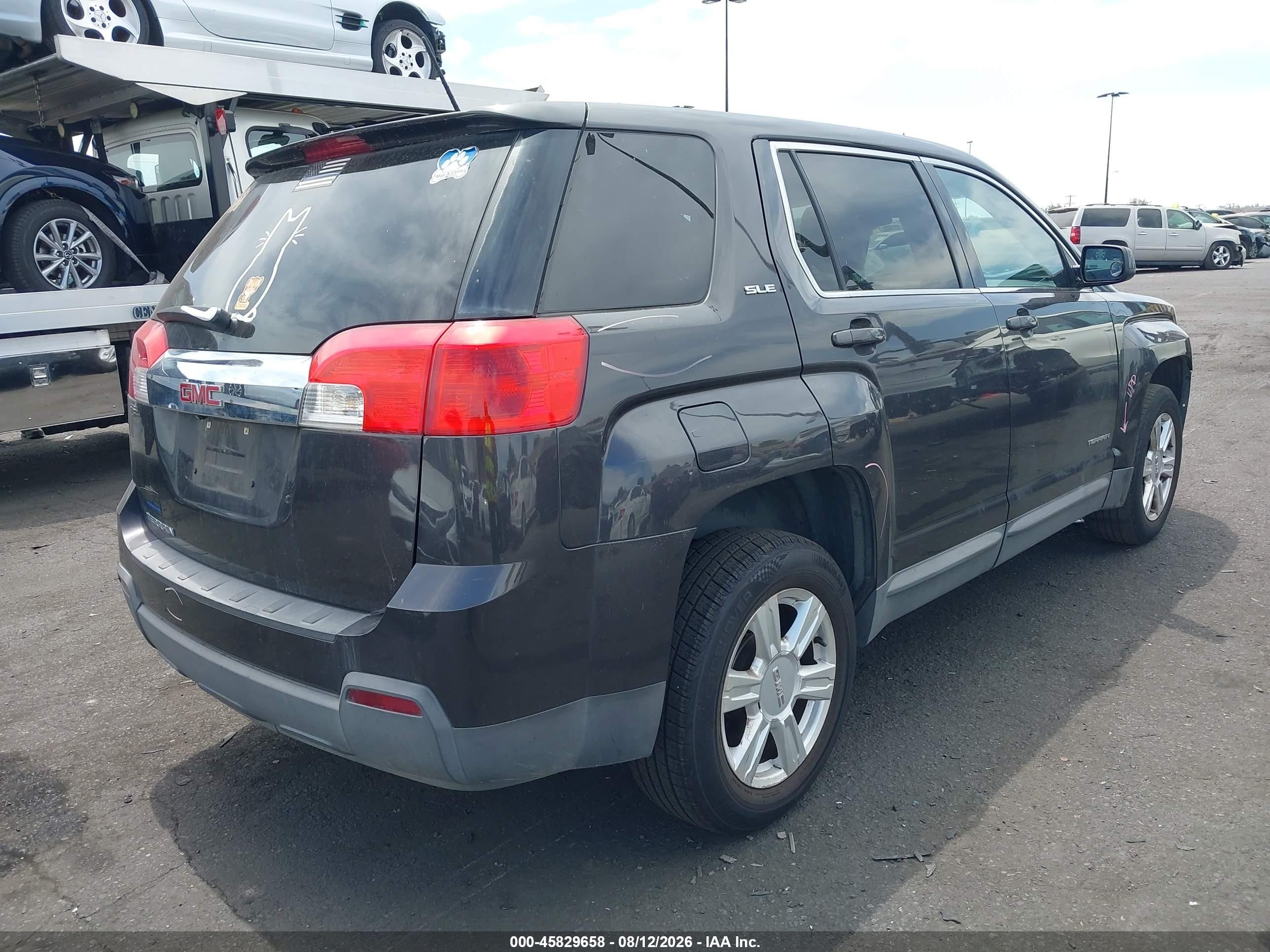2015 Gmc Terrain Sle-1 Black vin: 2GKALMEK4F6307754