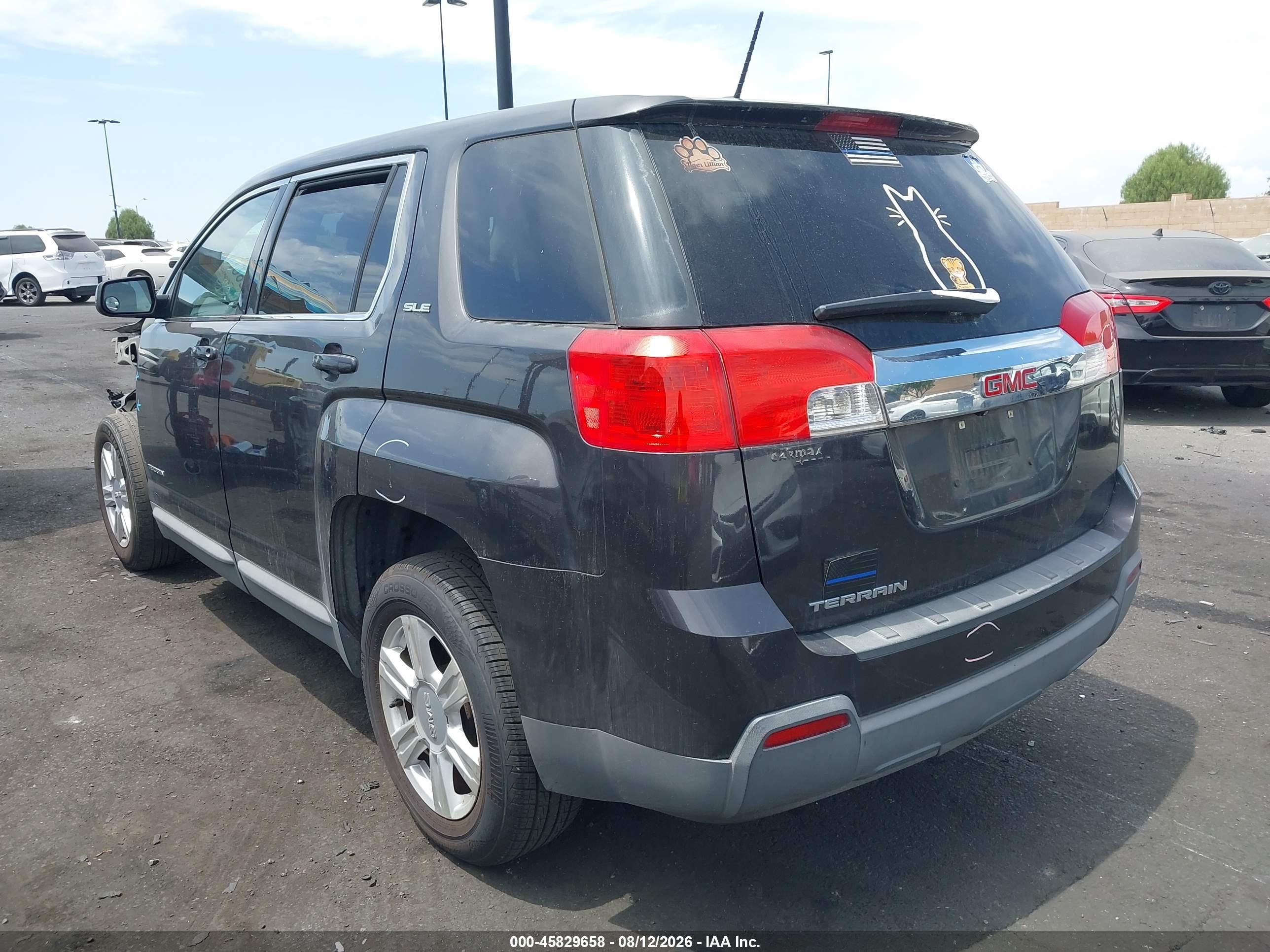 2015 Gmc Terrain Sle-1 Black vin: 2GKALMEK4F6307754