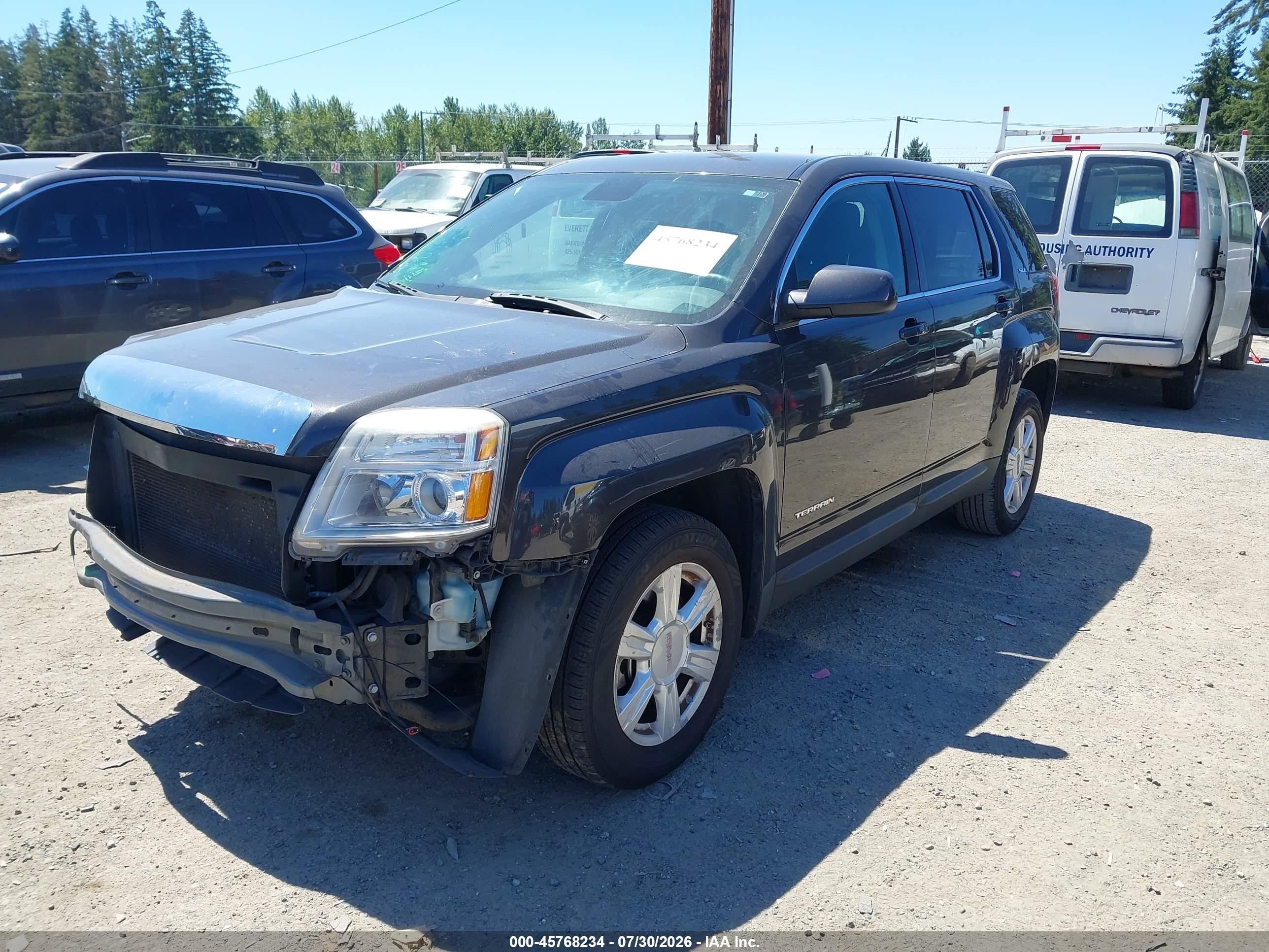 2015 Gmc Terrain Sle-1 Black vin: 2GKALMEK4F6310878
