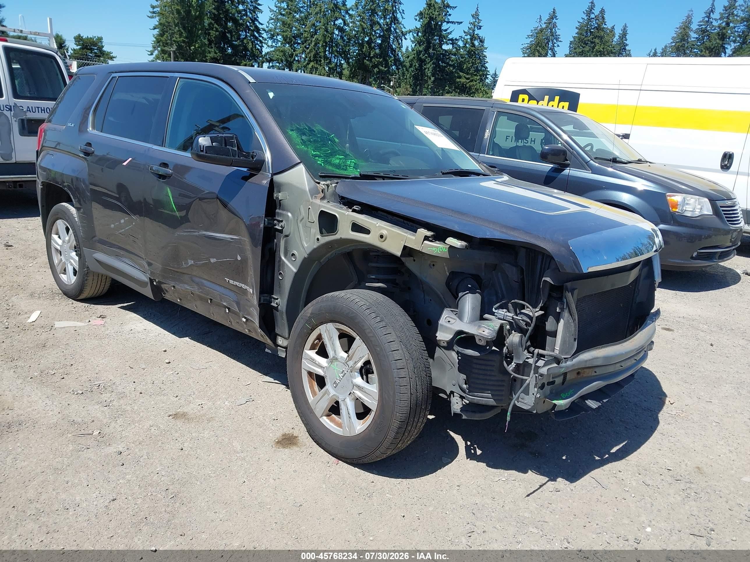 2015 Gmc Terrain Sle-1 Black vin: 2GKALMEK4F6310878