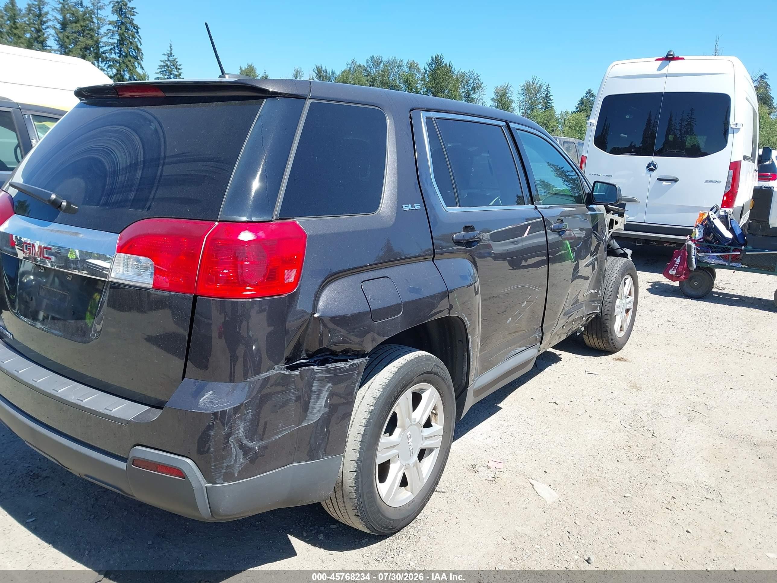 2015 Gmc Terrain Sle-1 Black vin: 2GKALMEK4F6310878