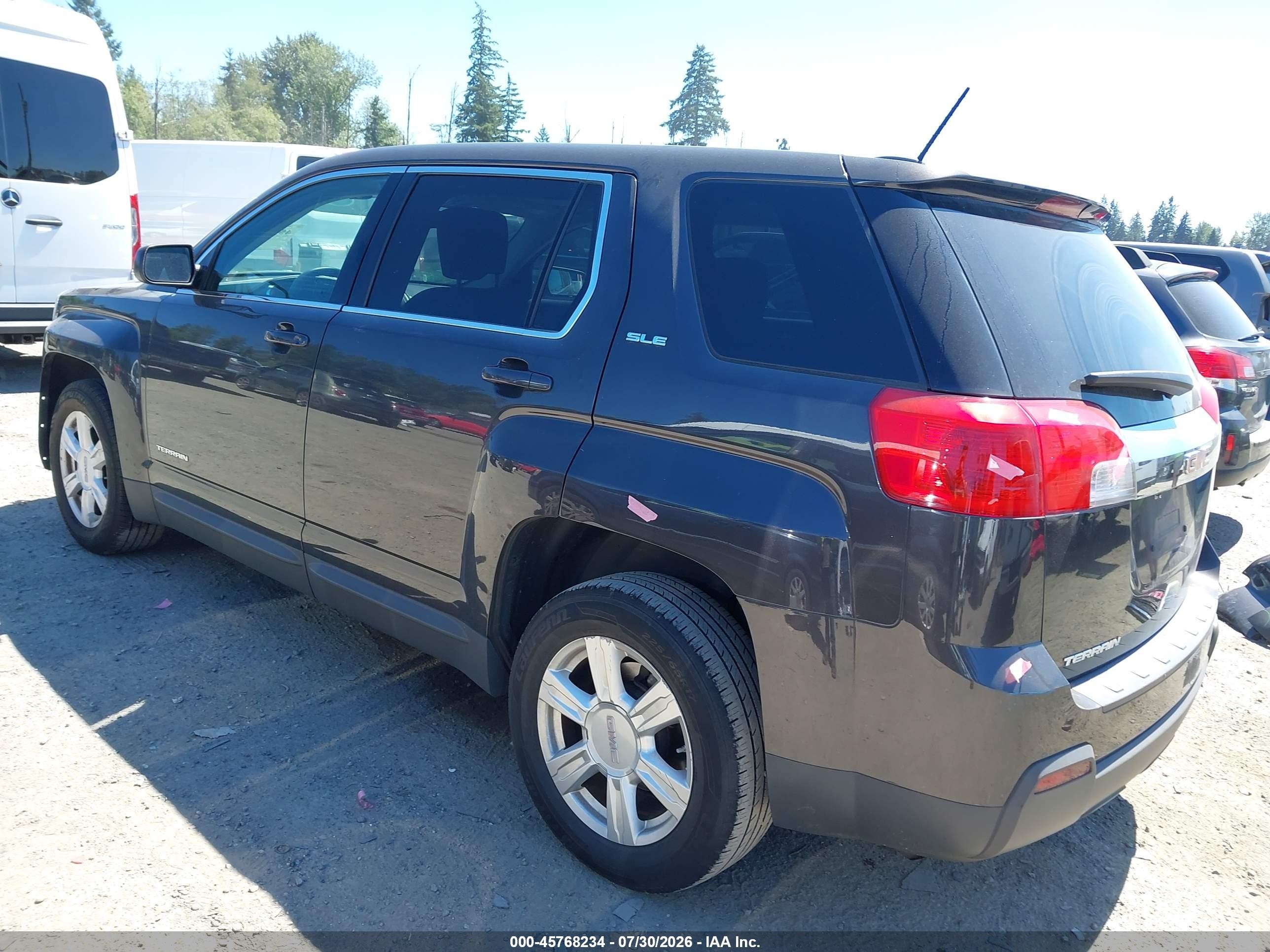 2015 Gmc Terrain Sle-1 Black vin: 2GKALMEK4F6310878