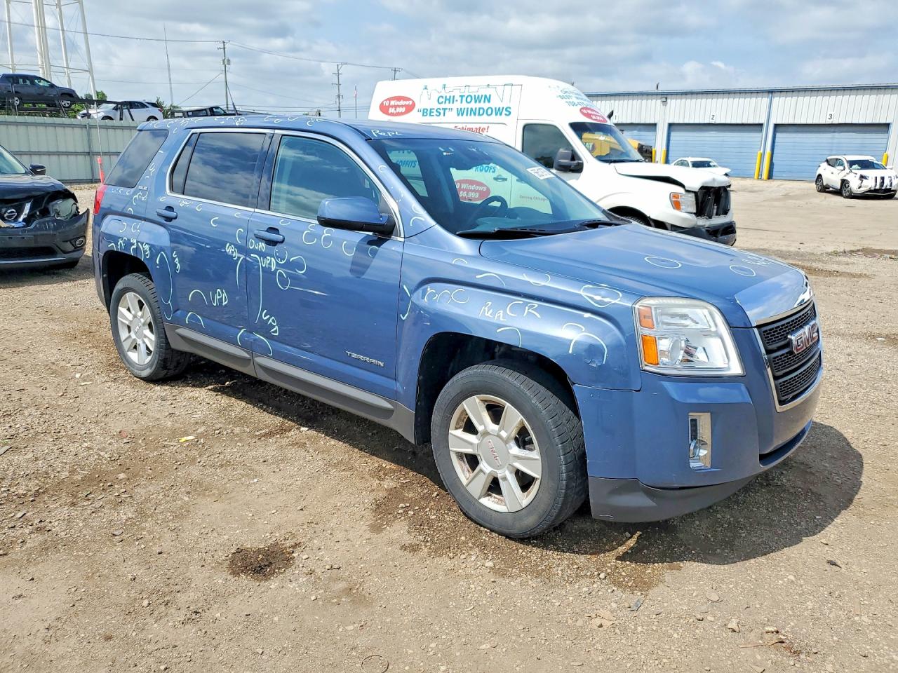 2012 Gmc Terrain Sle Blue vin: 2GKALMEK5C6154054
