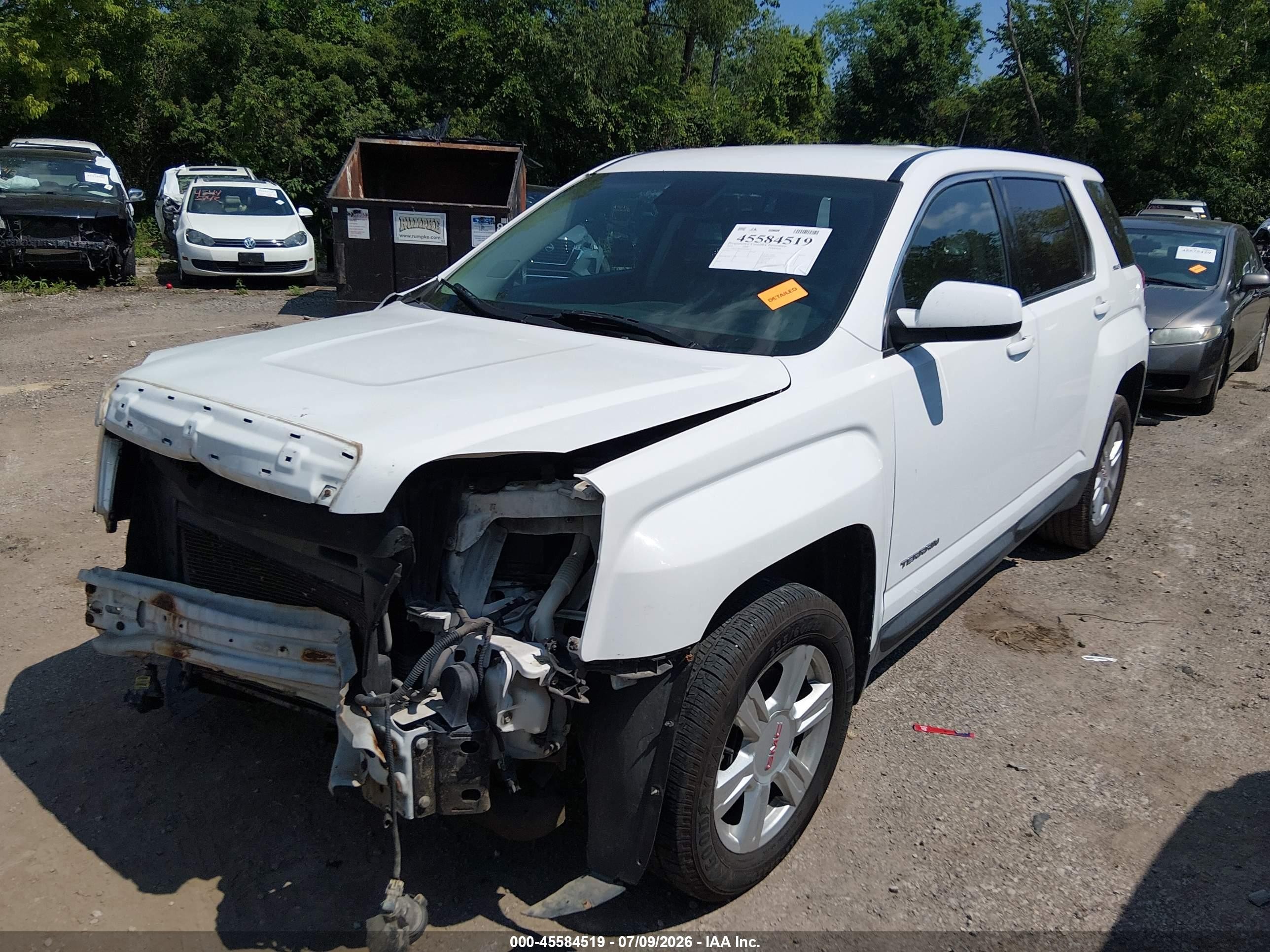 2014 Gmc Terrain Sle-1 White vin: 2GKALMEK5E6240130